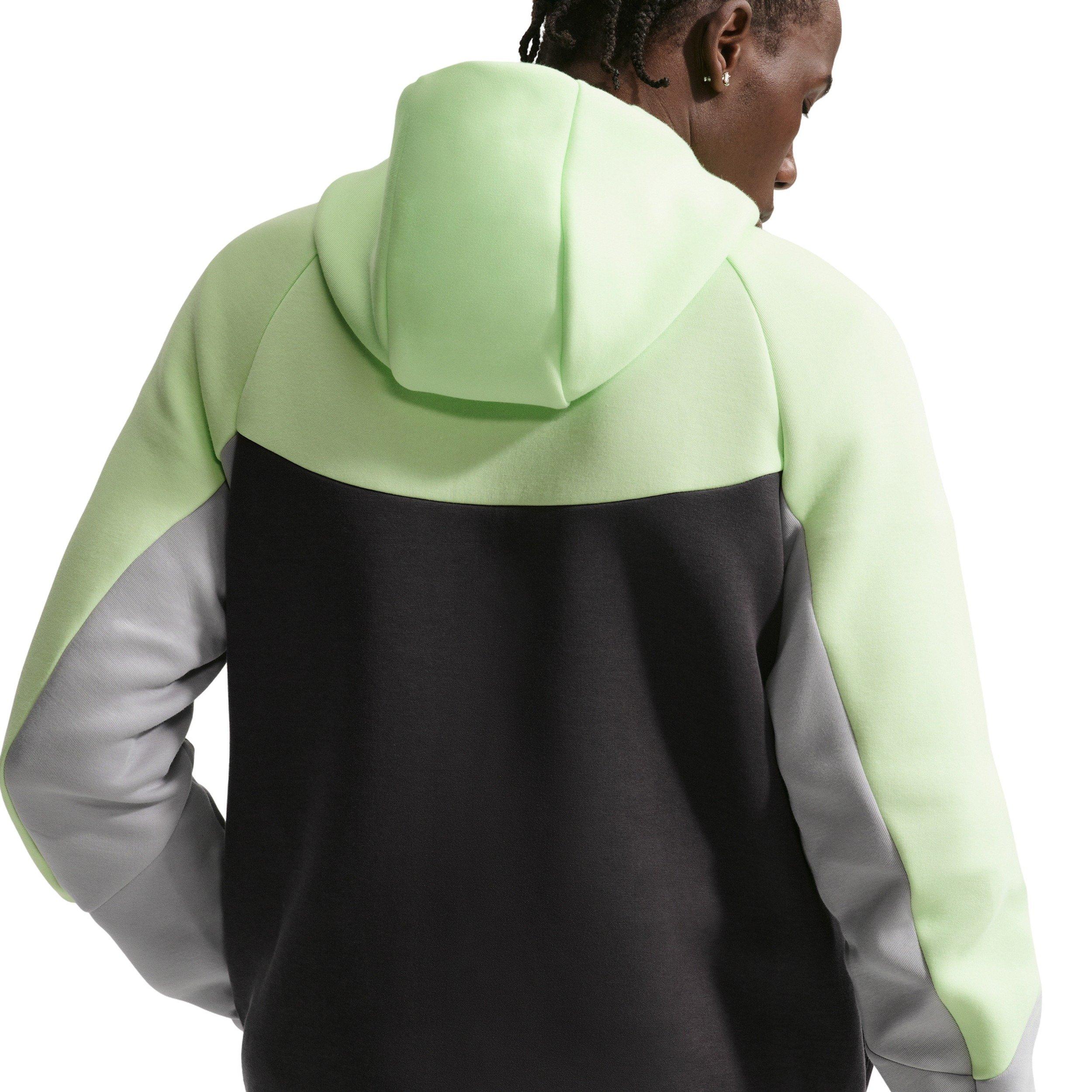 Nike Men's Tech Fleece Windrunner Full-Zip Jacket - LIME GREEN/DK GREY Thumbnail View 2