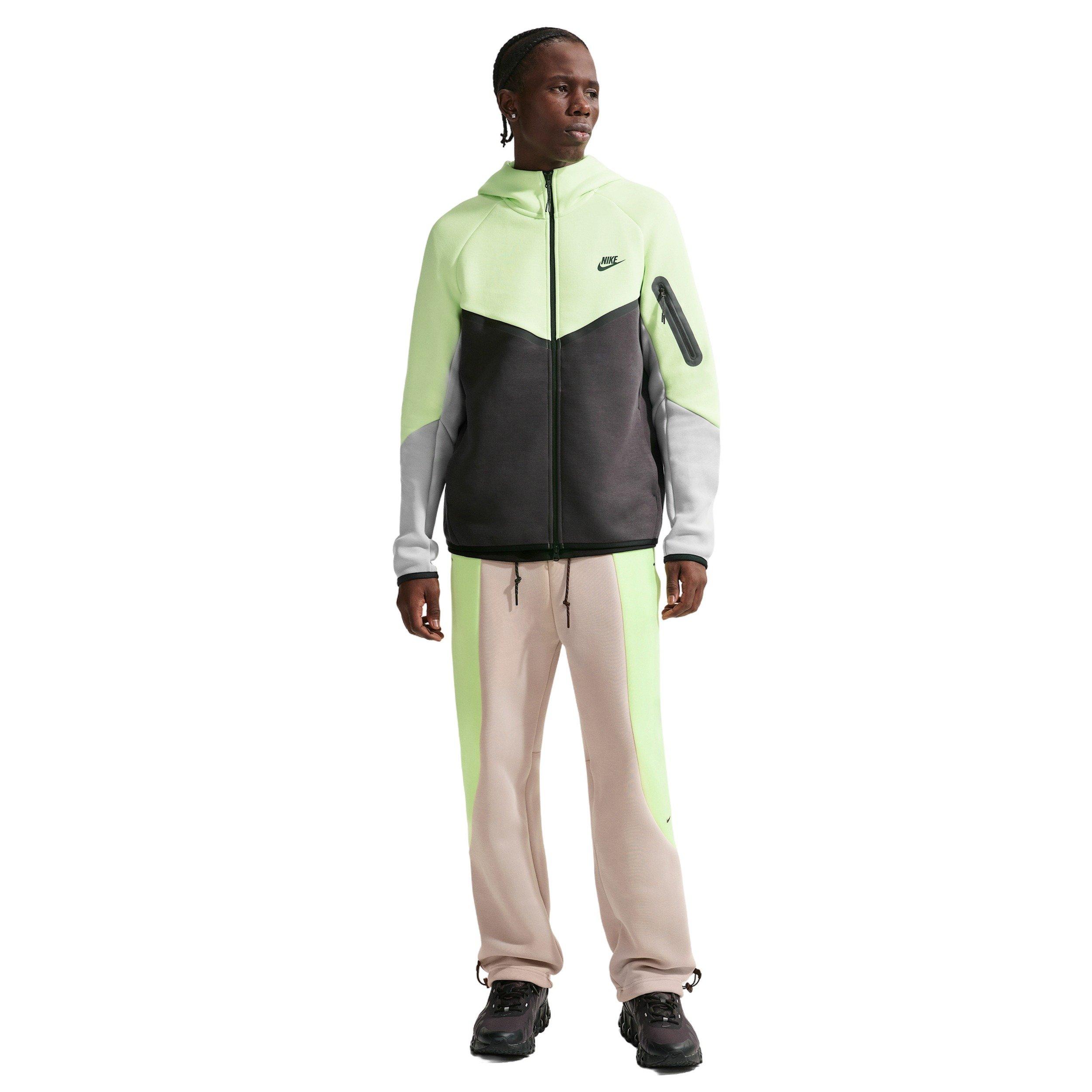 Nike Men's Tech Fleece Windrunner Full-Zip Jacket - LIME GREEN/DK GREY Thumbnail View 4
