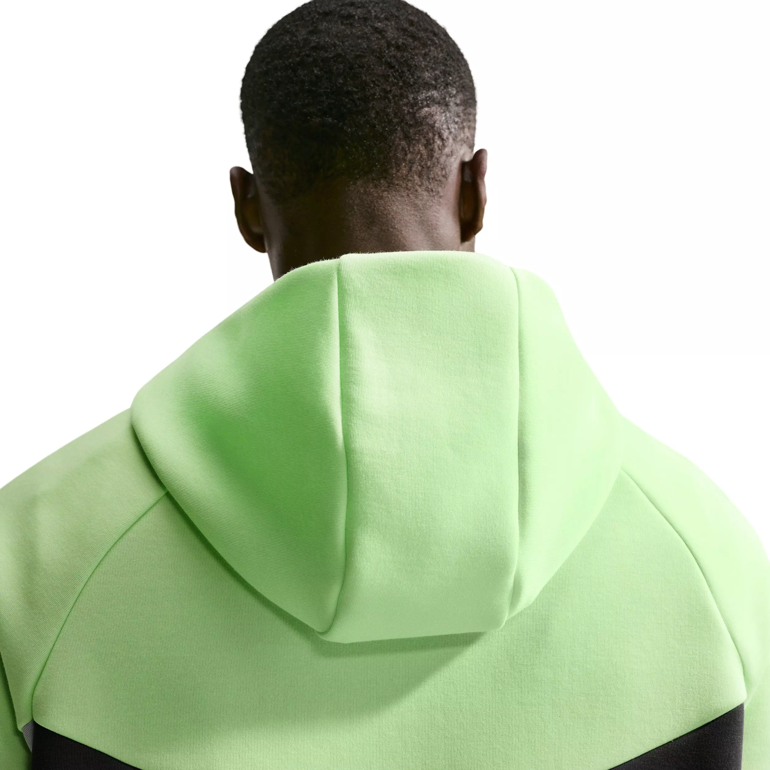 Nike Men's Tech Fleece Windrunner Full-Zip Jacket - LIME GREEN/DK GREY