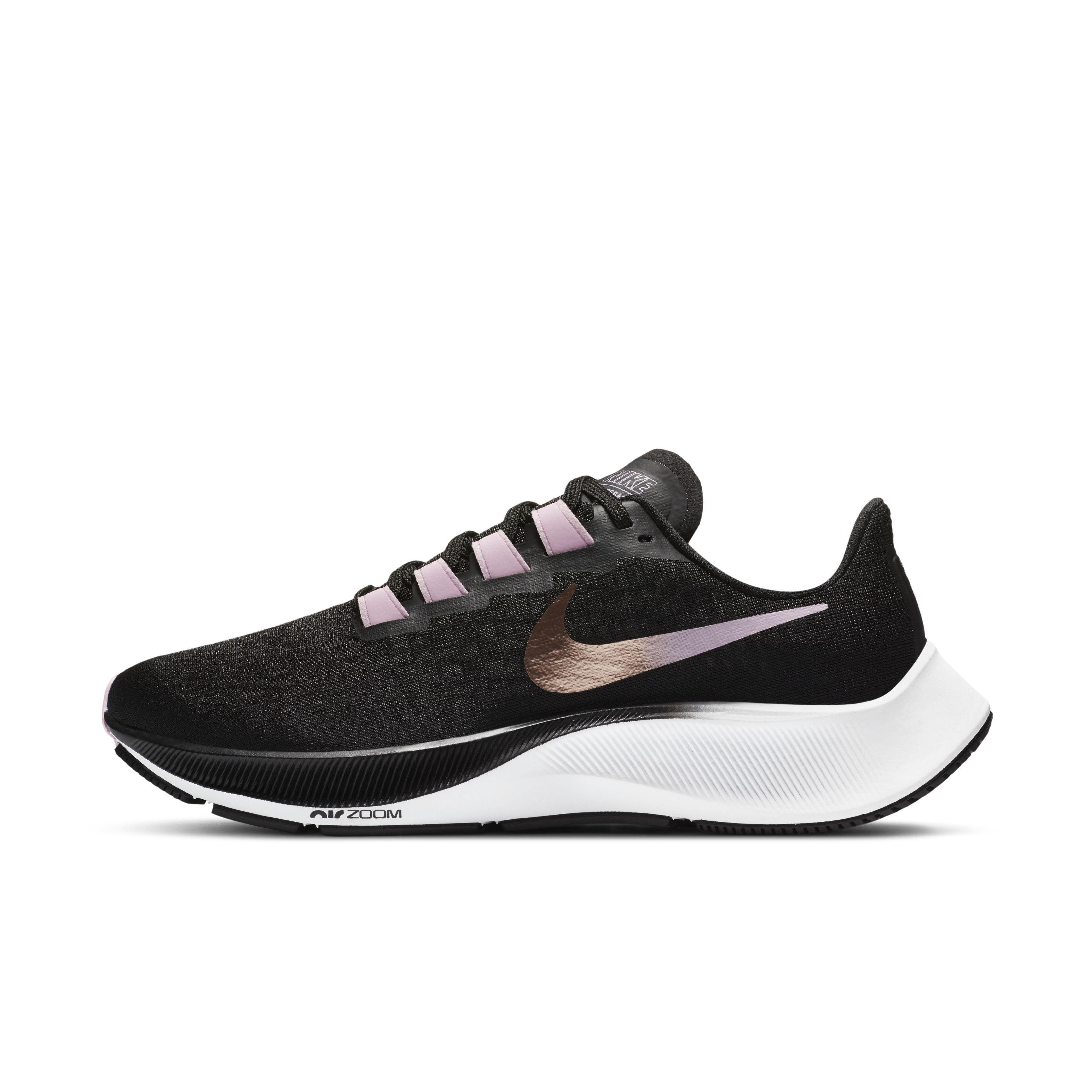 Nike Air Zoom Pegasus 37 "Black/Gold/White" Women's Running Shoe - BLACK/GOLD/WHITE Thumbnail View 2