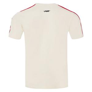 Pro Standard Men's MLB Los Angeles Angels Retro Classic Single Jersey Striped Tee -Eggshell/Red