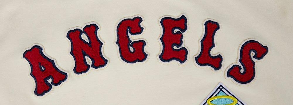 Pro Standard Men's MLB Los Angeles Angels Retro Classic Single Jersey Striped Tee -Eggshell/Red - EGGSHELL/RED Thumbnail View 5