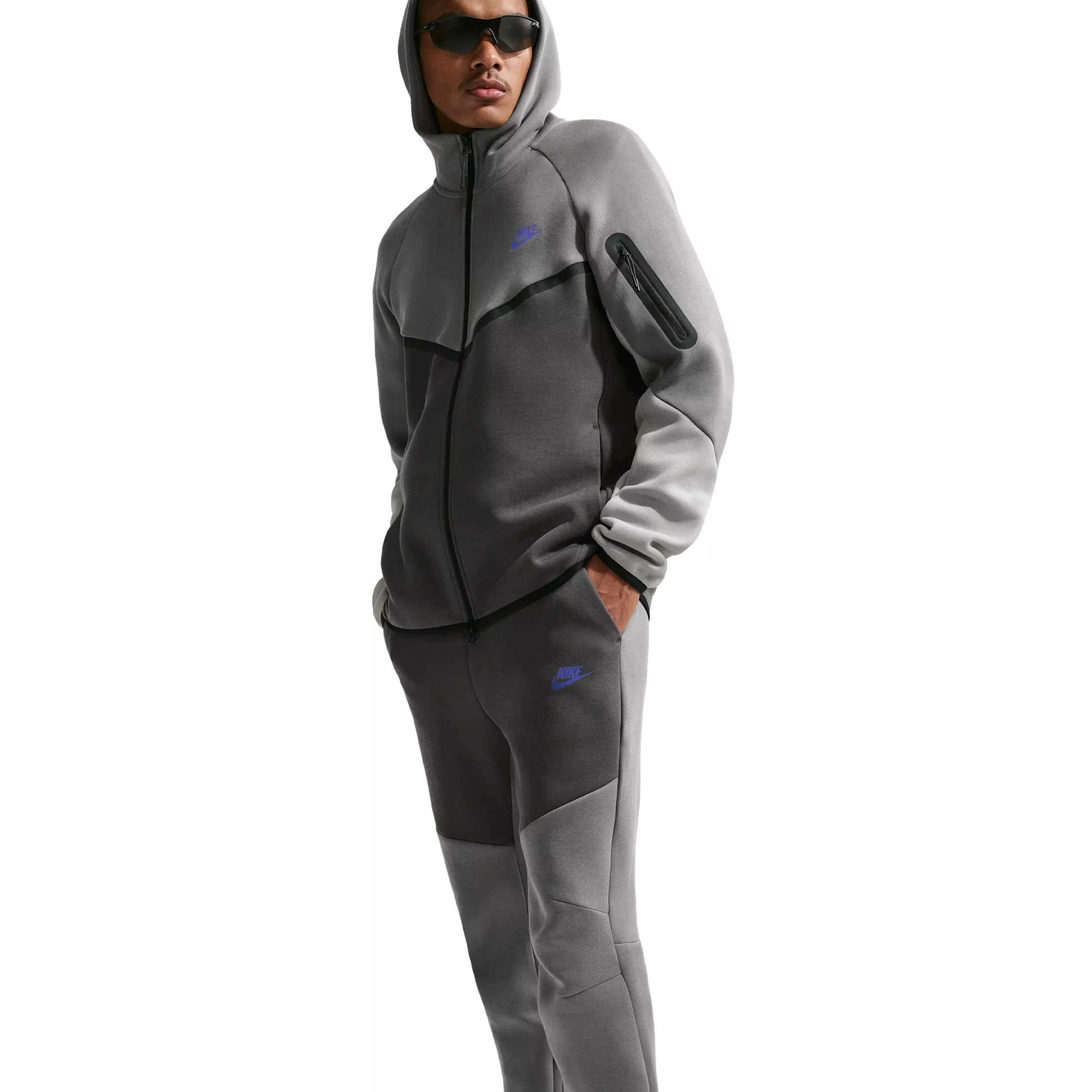 Nike Men's Futura Tech Fleece Joggers - GREY/DK GREY