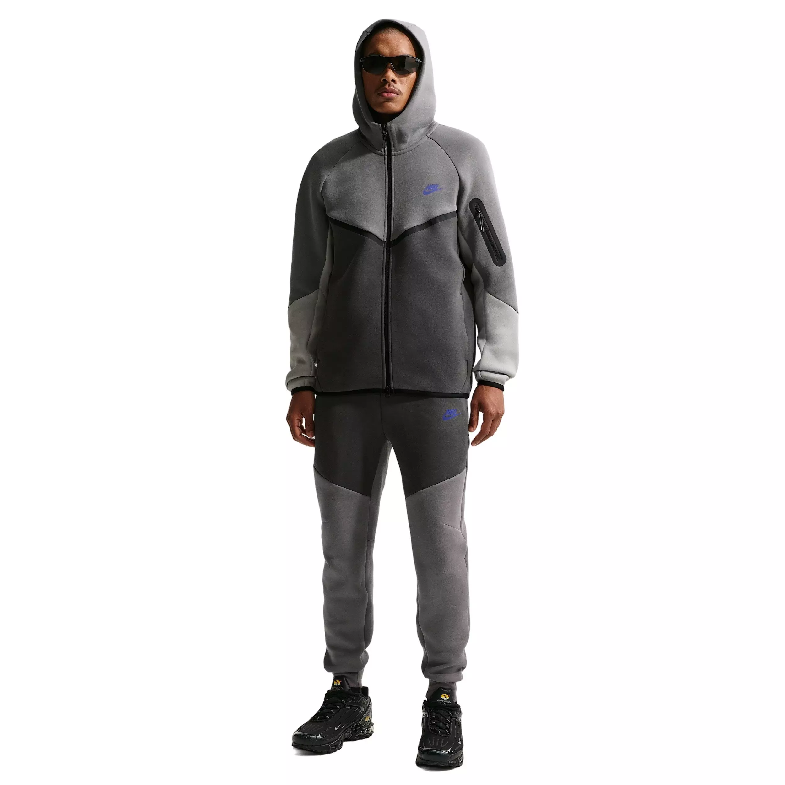 Nike Men's Futura Tech Fleece Joggers - GREY/DK GREY