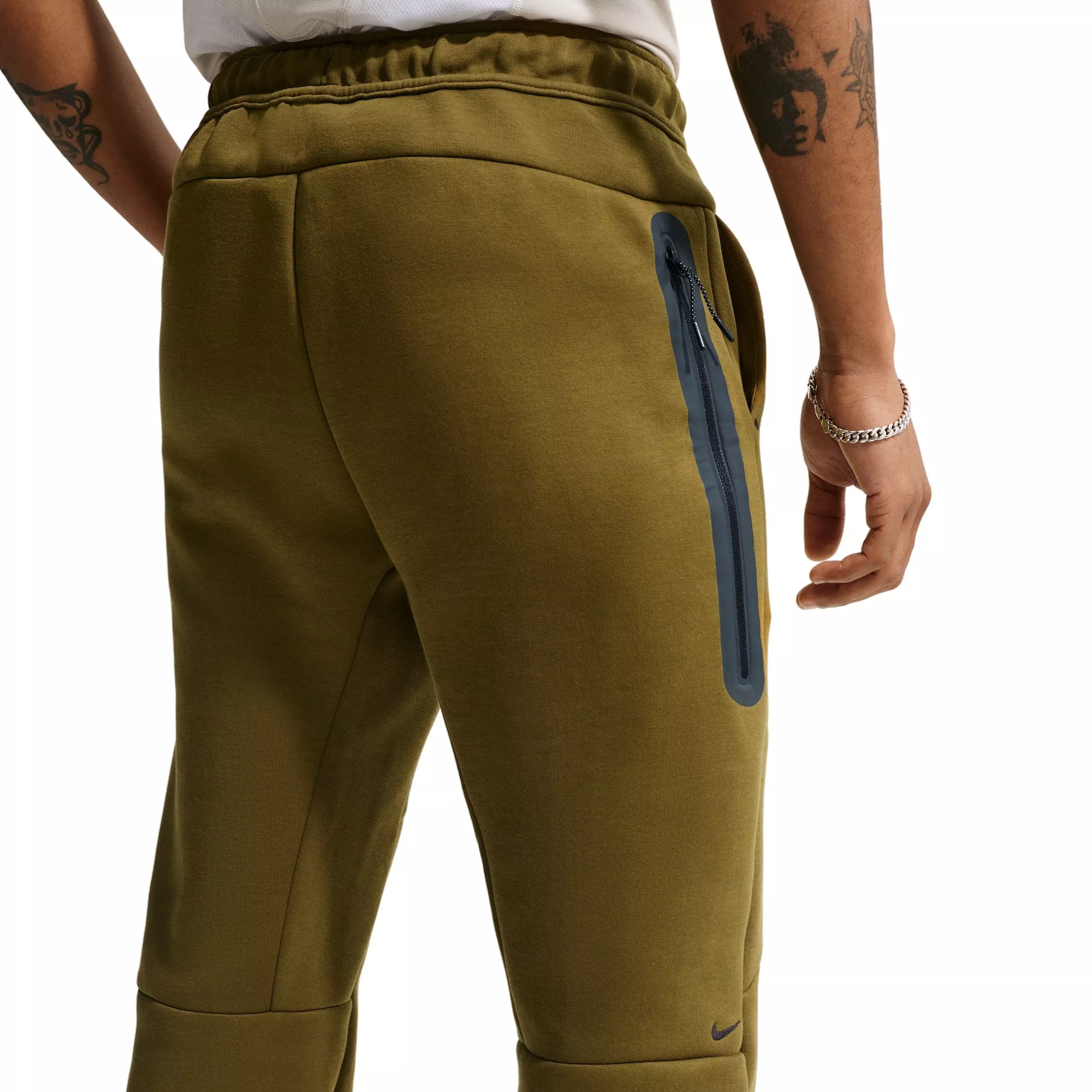 Nike Men's Tech Fleece Joggers - OLIVE/BLACK