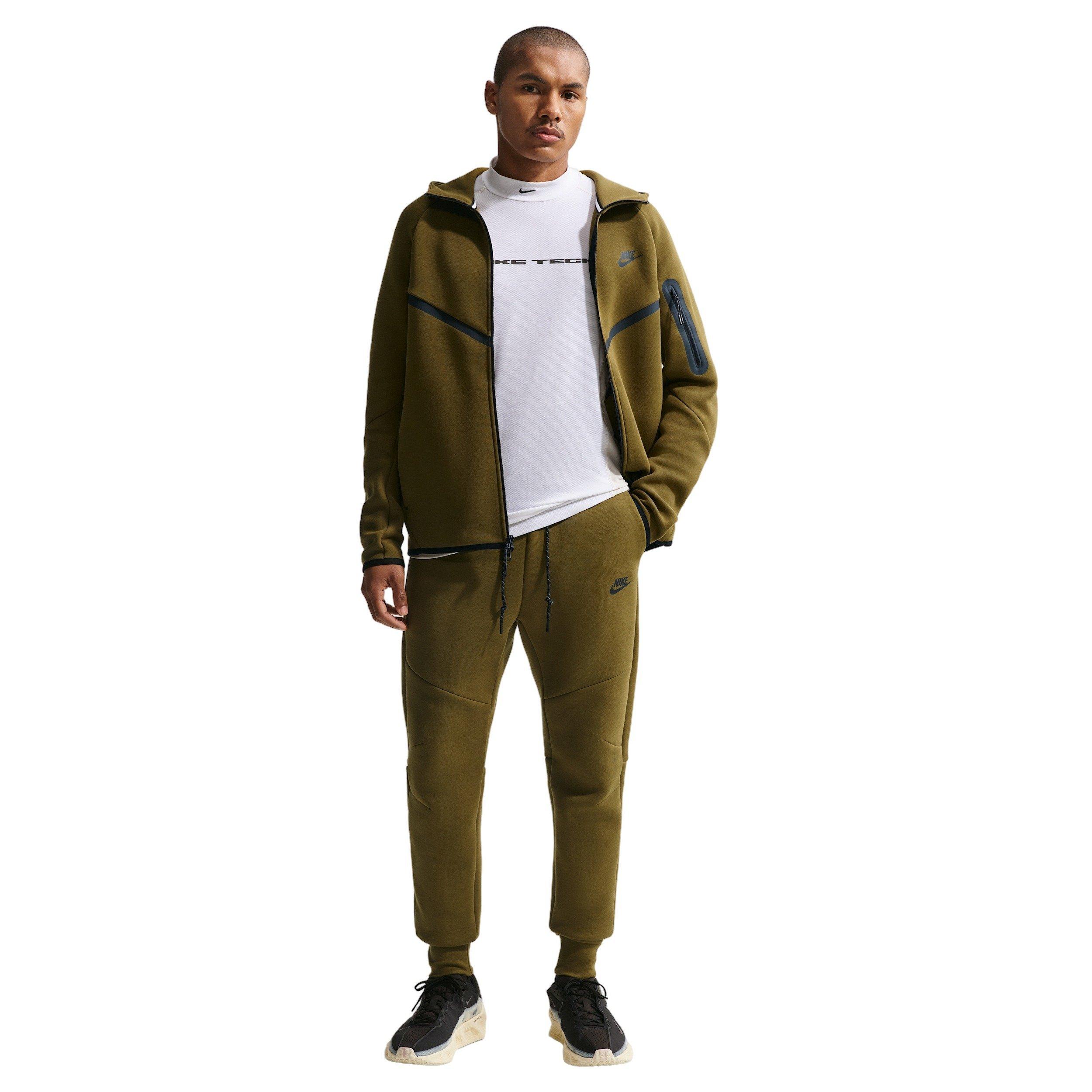 Nike Men's Tech Fleece Joggers - OLIVE/BLACK Thumbnail View 4
