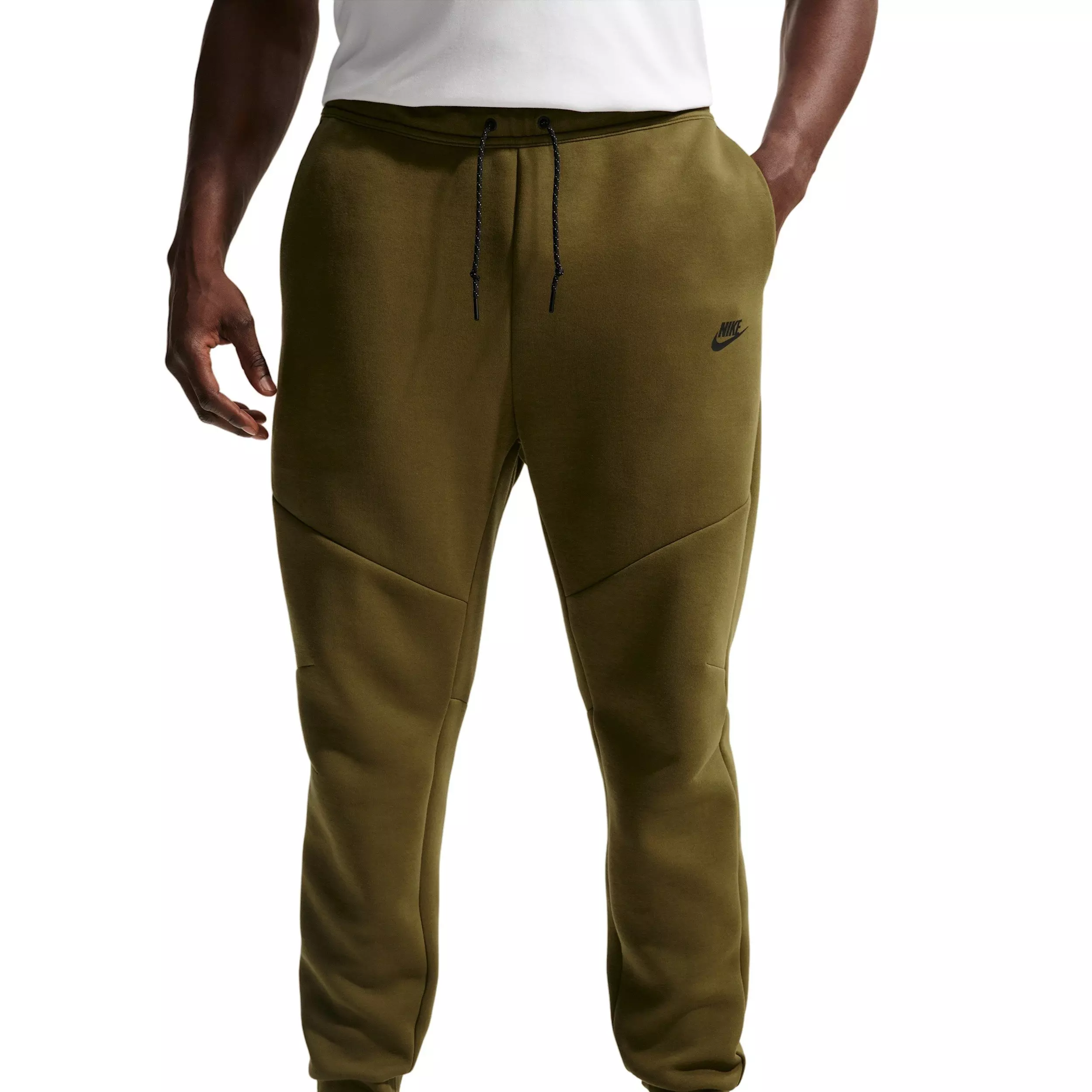 Nike Men's Futura Tech Fleece Joggers - OLIVE/BLACK