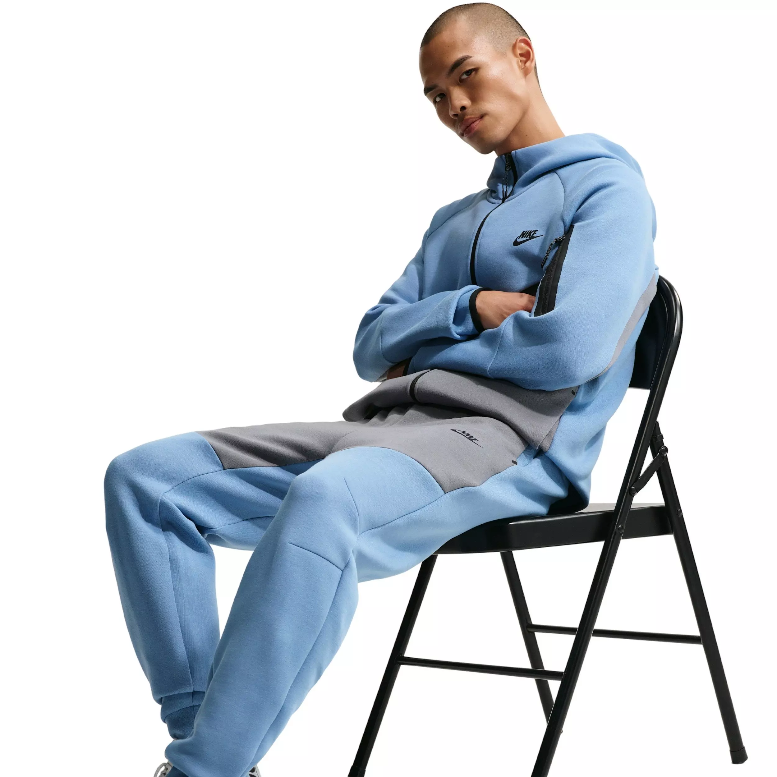 Nike Men's Tech Fleece Joggers - BLUE/GREY