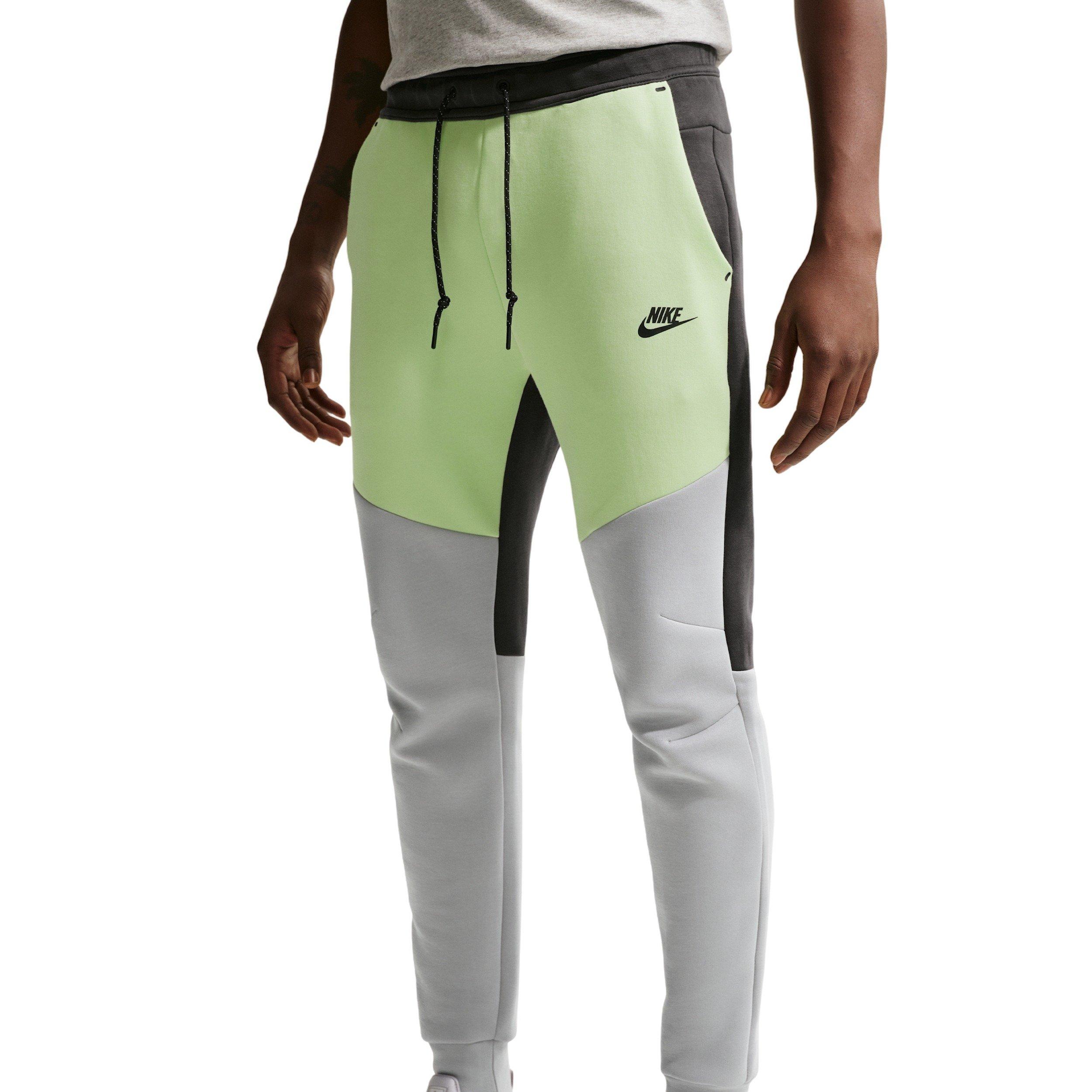 Nike Men's Tech Fleece Joggers - LIME GREEN/GREY Thumbnail View 1