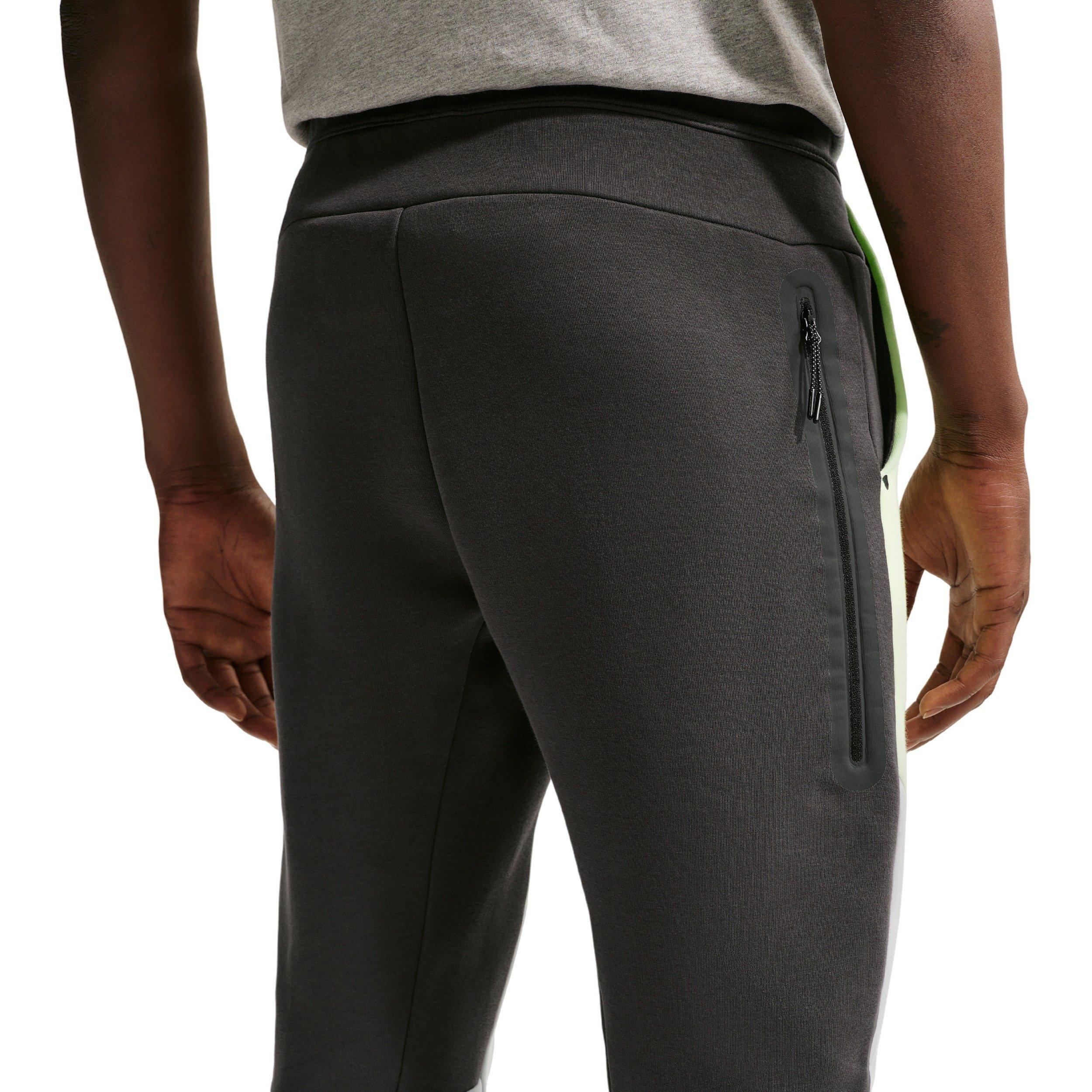 Nike Men's Tech Fleece Joggers - LIME GREEN/GREY Thumbnail View 2