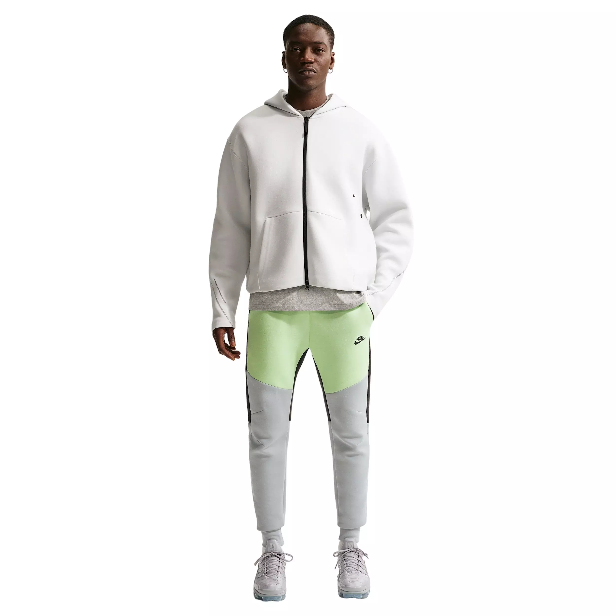 Nike Men's Futura Tech Fleece Joggers - LIME GREEN/GREY