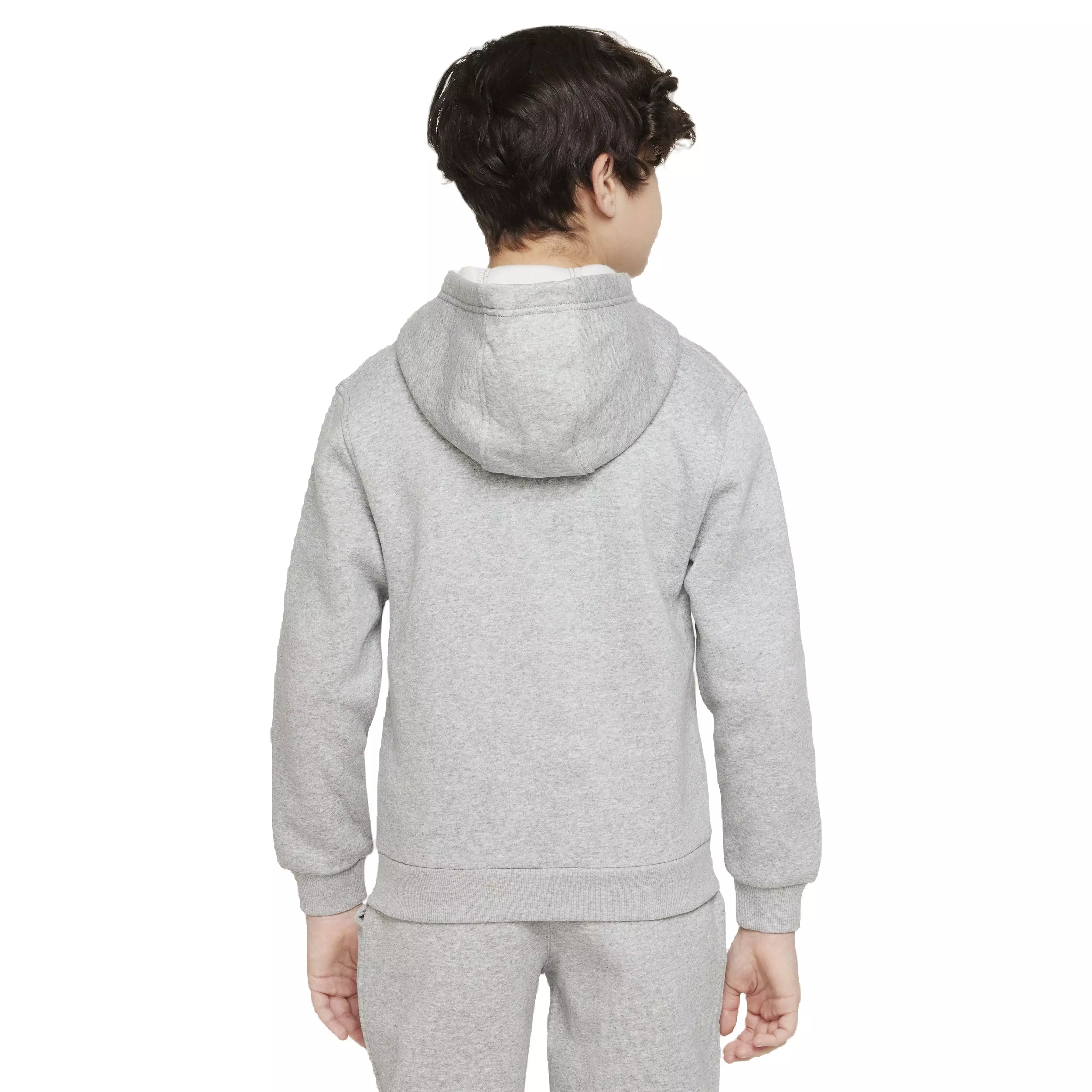 Nike Big Kids' Sportswear Club Fleece Full-Zip LS LBR Jacket -Grey - GREY
