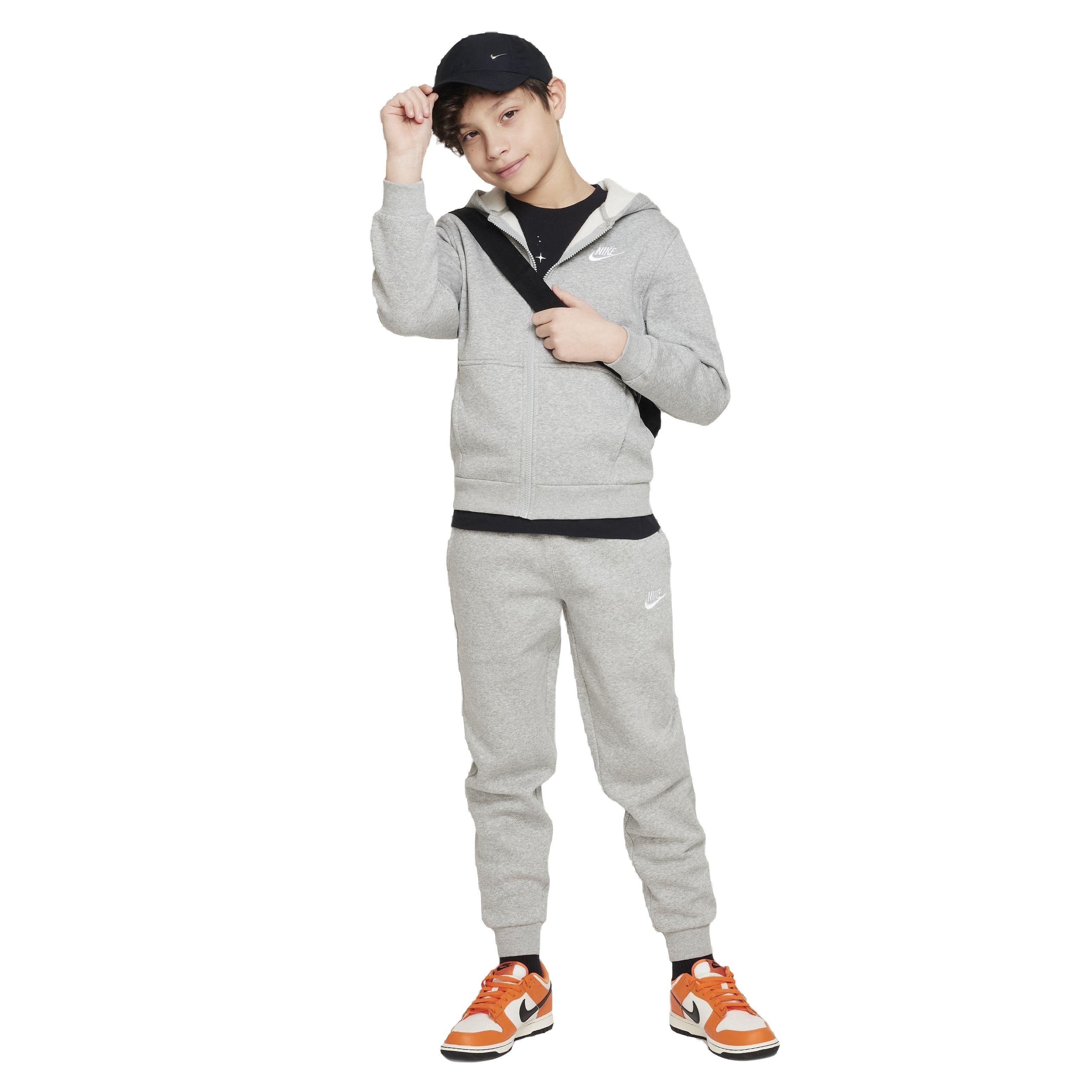 Nike Sportswear Club Fleece Full-Zip LS LBR Big Kids' Grey Jacket