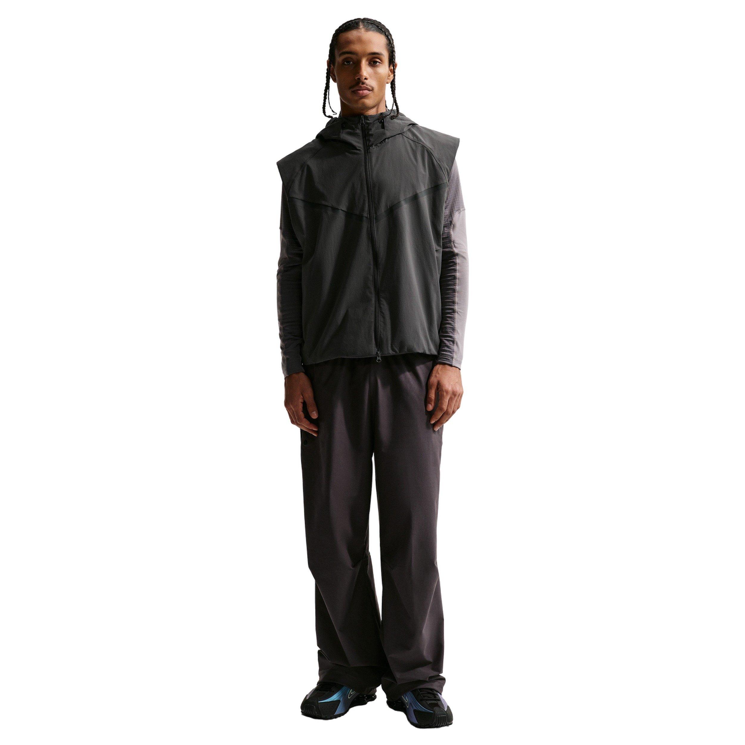 Nike Men's Tech Dri-FIT Woven Windrunner Vest - Dk Grey - DK GREY Thumbnail View 4