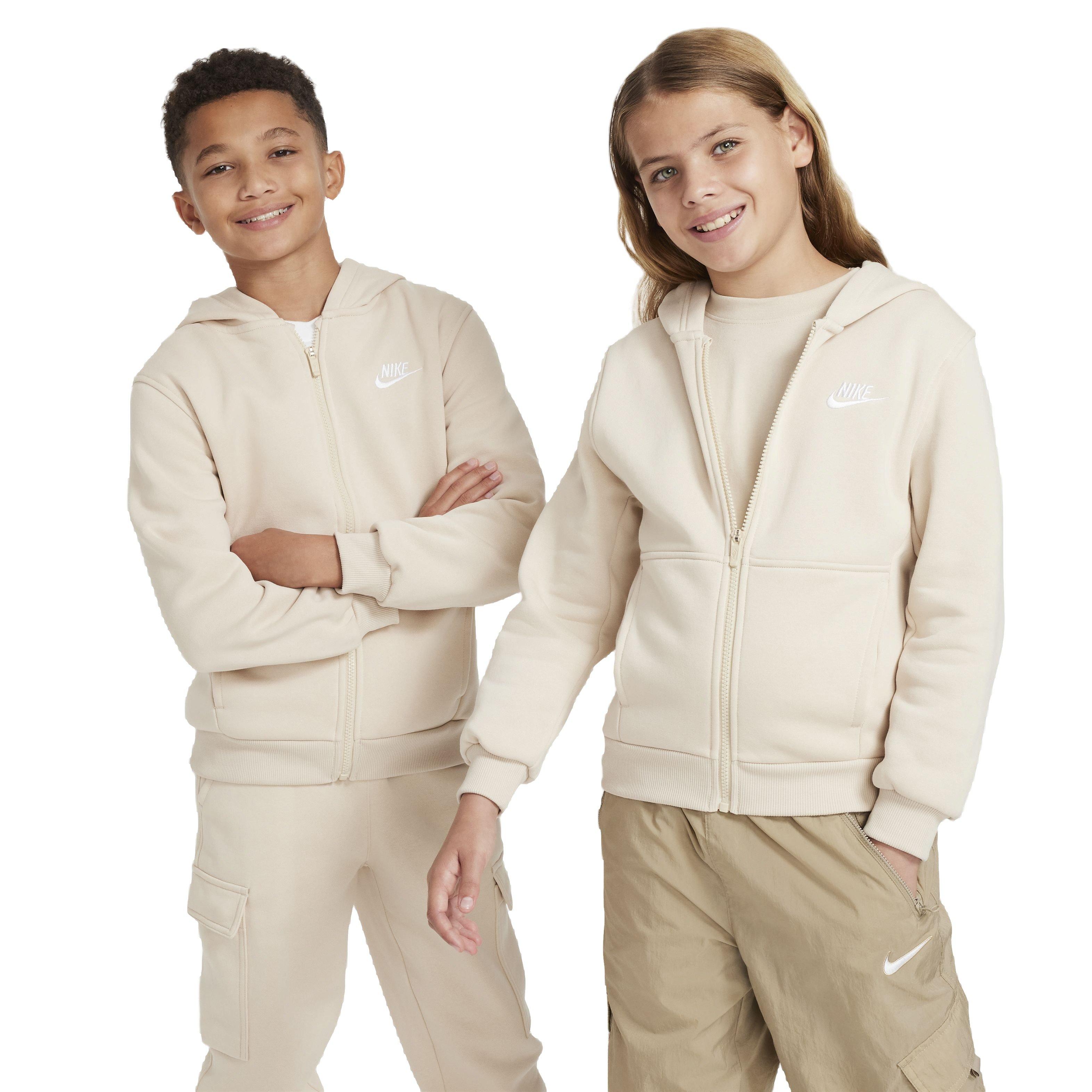 Nike Sportswear Club Fleece Full-Zip LS Big Kids' Brown LBR Jacket