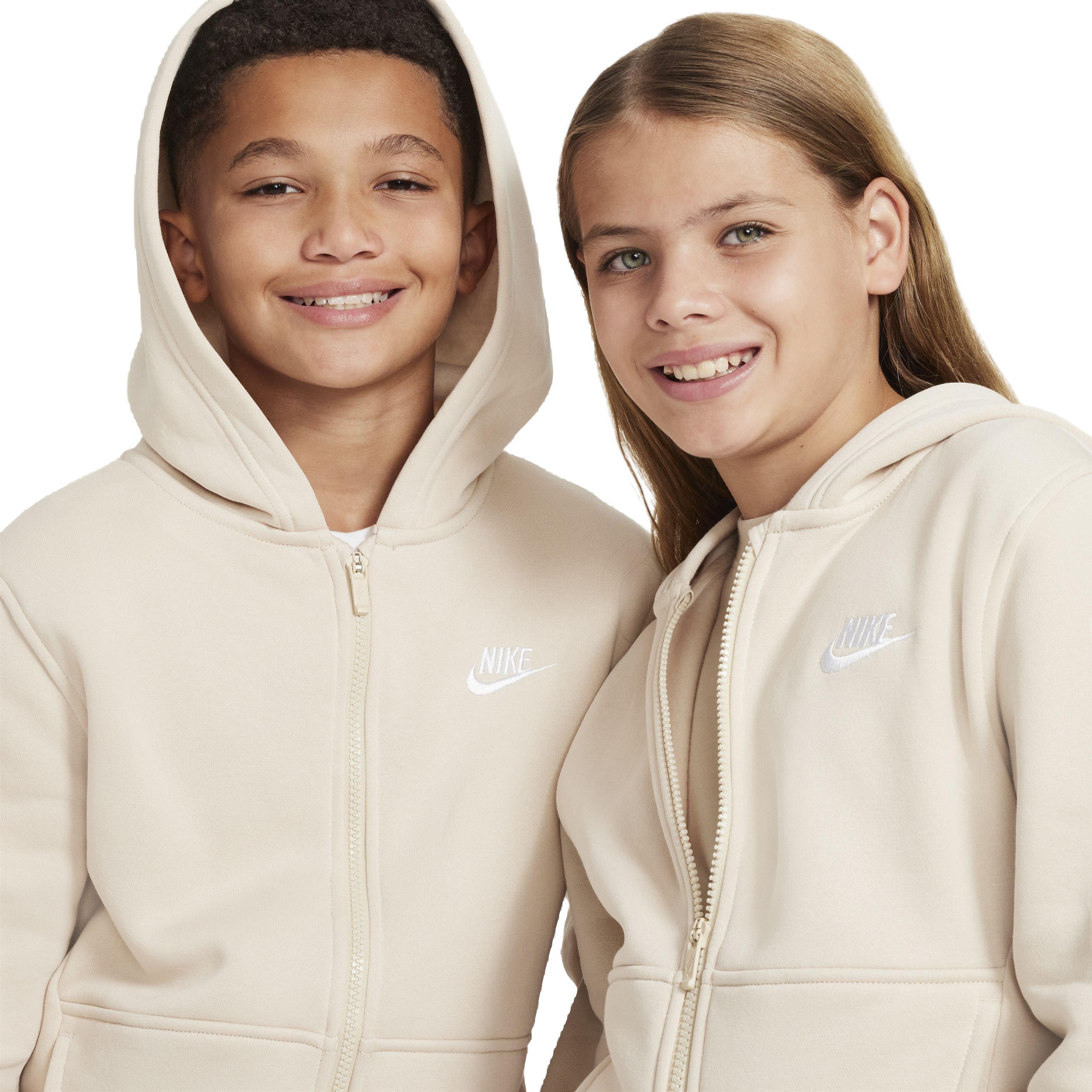Nike Sportswear Club Fleece Full-Zip LS Big Kids' Brown LBR Jacket