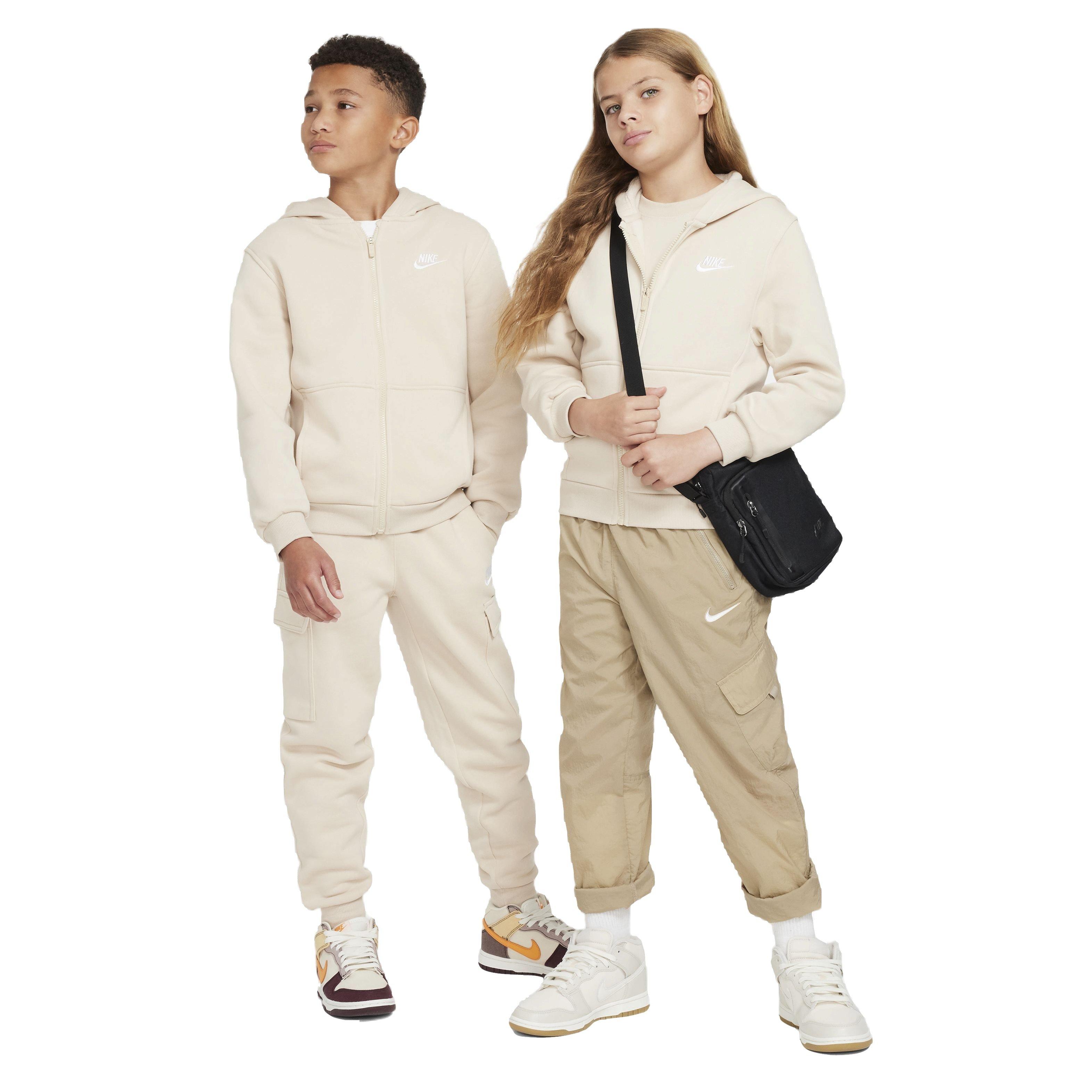Nike Sportswear Club Fleece Full-Zip LS Big Kids' Brown LBR Jacket