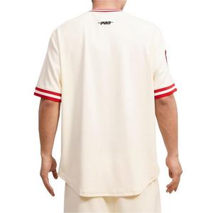 Pro Standard Men's MLB Los Angeles Angels Retro Classic Double Knit Tee -Eggshell/Red