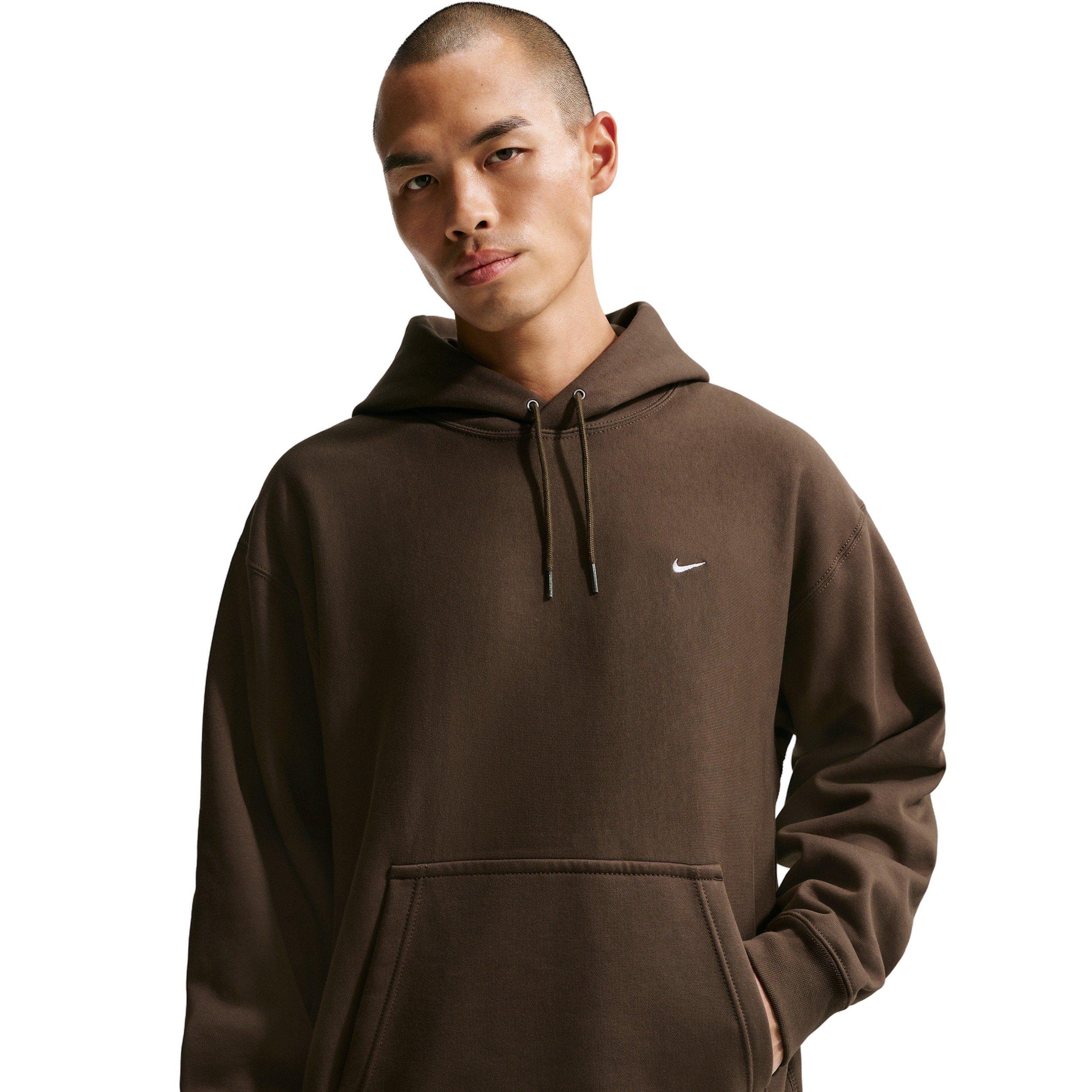 Nike Men's Solo Swoosh BB Pullover Hoodie - DK HAZEL Thumbnail View 1
