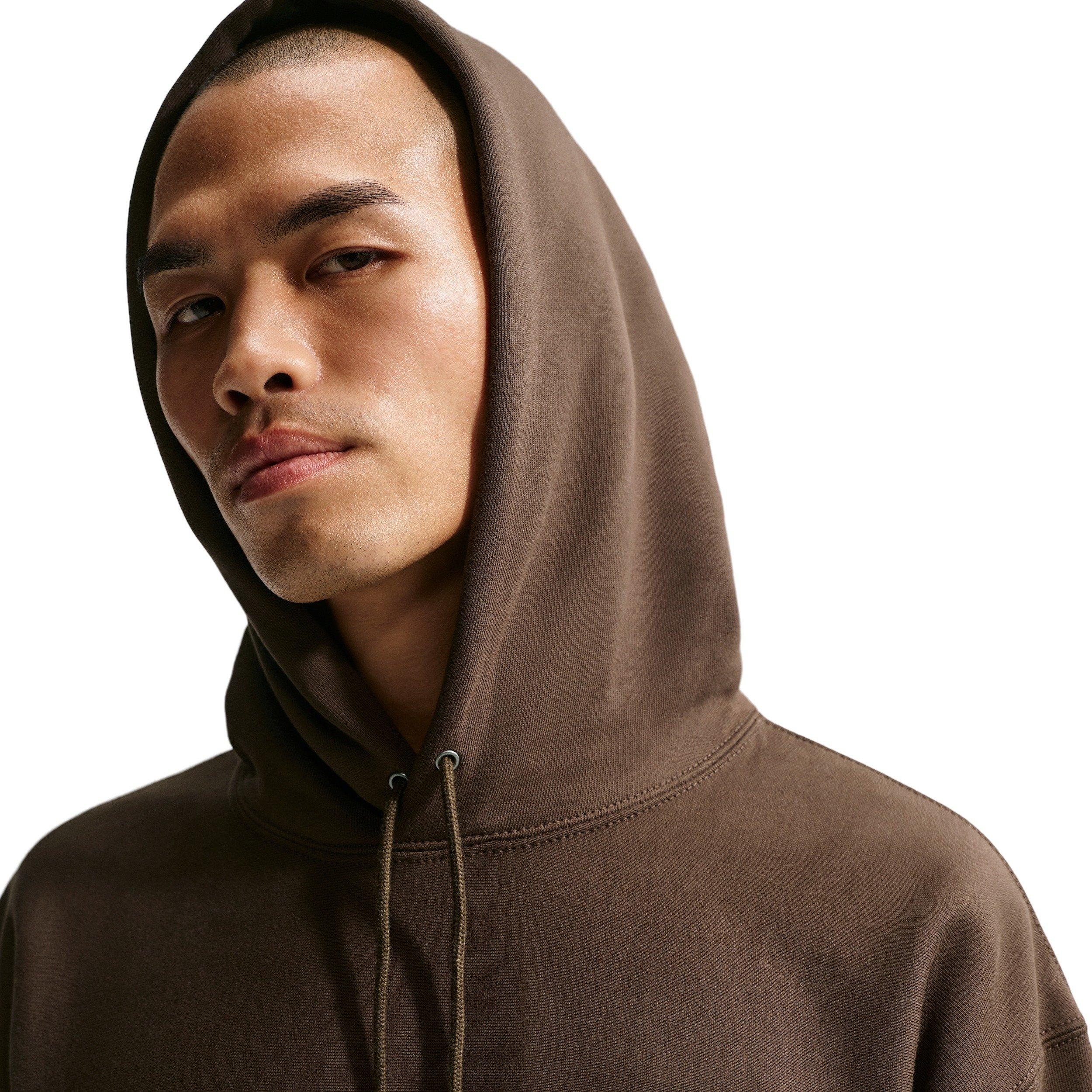 Nike Men's Solo Swoosh BB Pullover Hoodie - DK HAZEL Thumbnail View 3