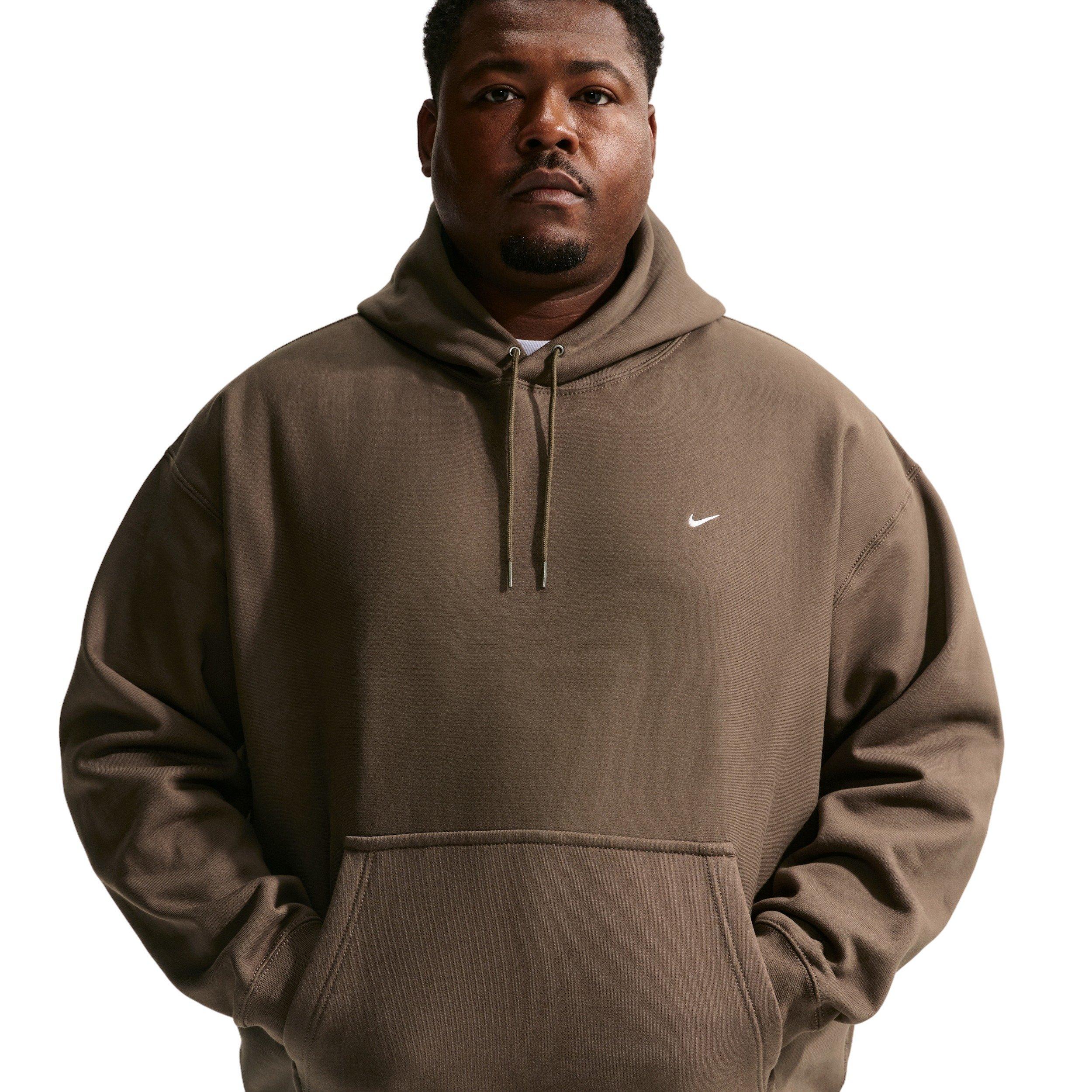 Nike Men's Solo Swoosh BB Pullover Hoodie - DK HAZEL Thumbnail View 6