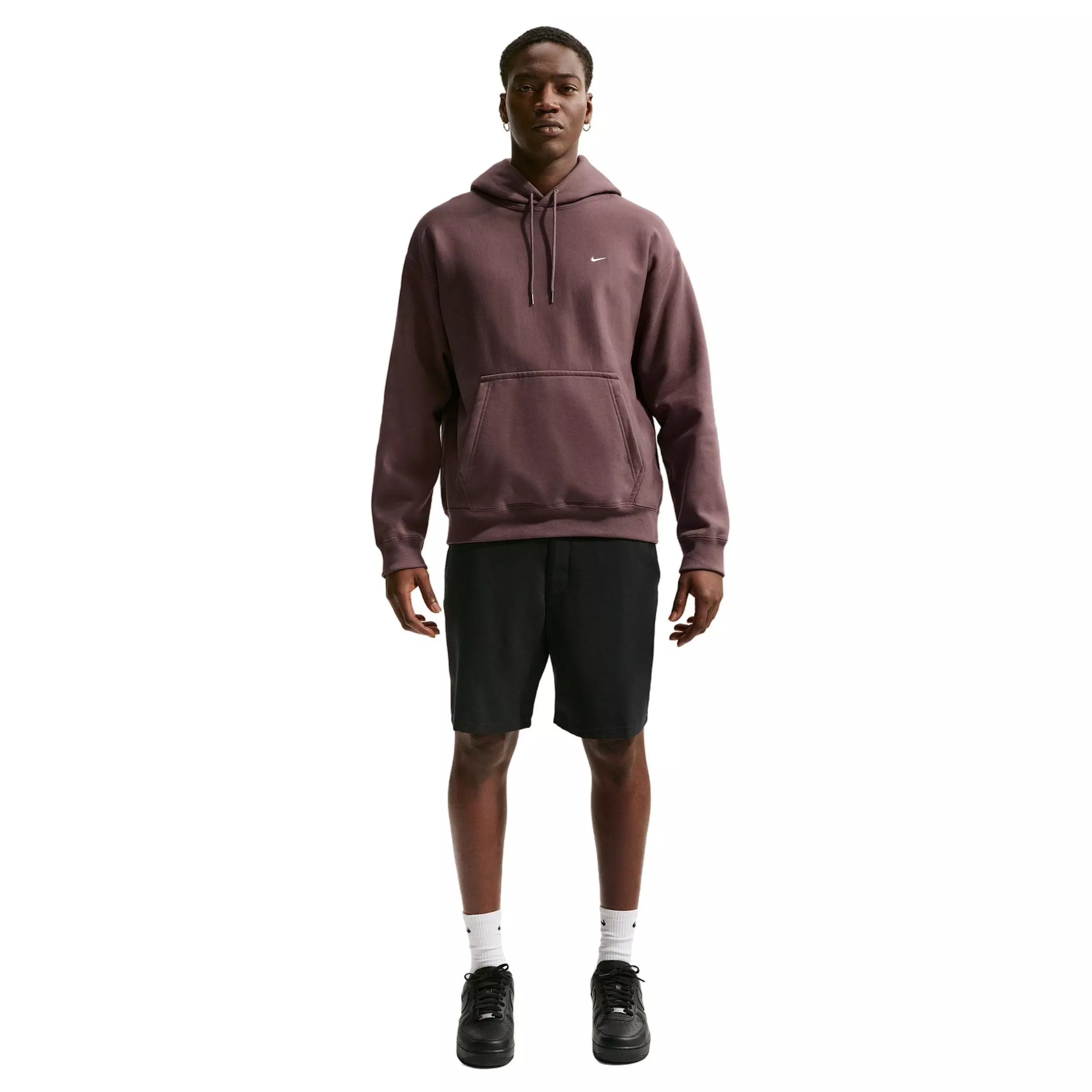 Nike Men's Solo Swoosh BB Pullover Hoodie - TATTOO PURPLE