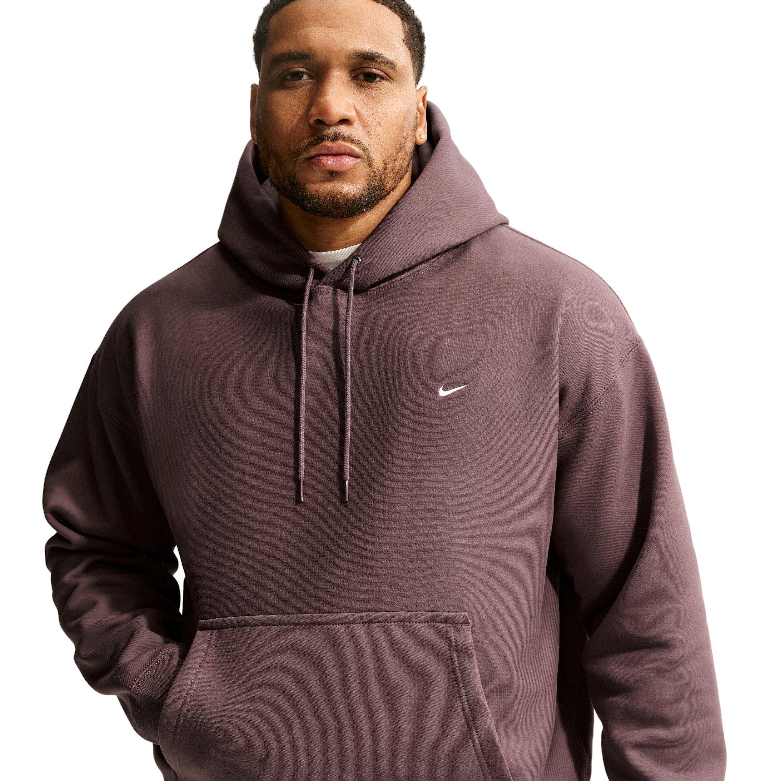 Nike Men's Solo Swoosh BB Pullover Hoodie - TATTOO PURPLE Thumbnail View 6