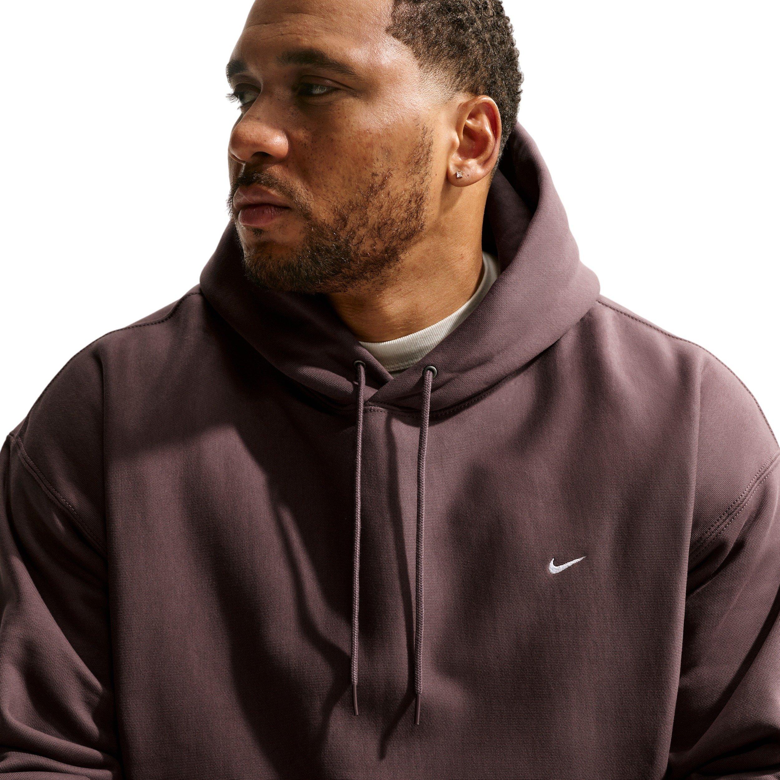 Nike Men's Solo Swoosh BB Pullover Hoodie - TATTOO PURPLE Thumbnail View 8