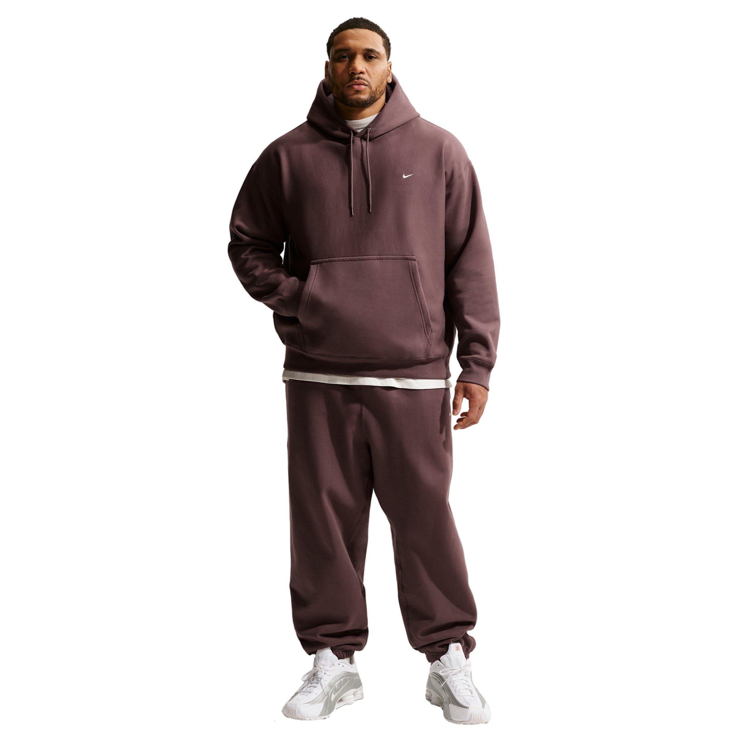 Nike Men's Solo Swoosh BB Pullover Hoodie - TATTOO PURPLE Thumbnail View 9