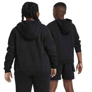 Nike Big Kids' Sportswear Club LBR Fleece Full-Zip LS Jacket -Black