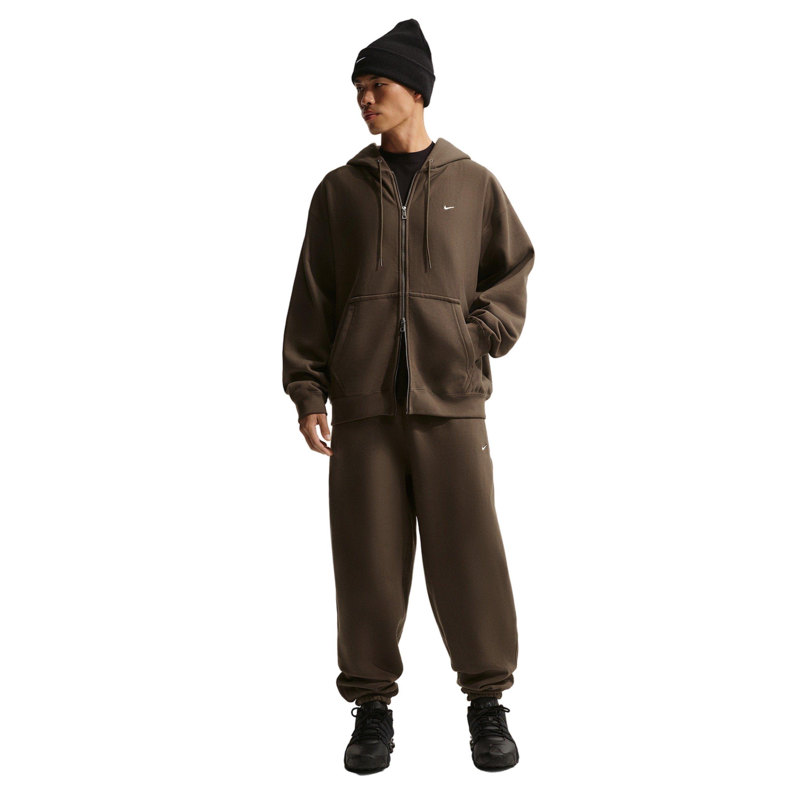 Nike Men's Solo Swoosh Bb Full-Zip Fleece Jacket - DK HAZEL Thumbnail View 4