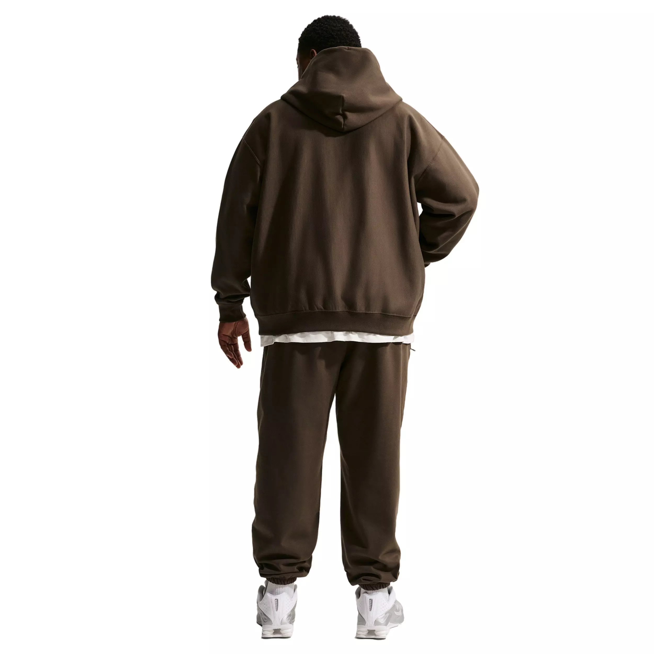 Nike Men's Solo Swoosh Bb Full-Zip Fleece Jacket - DK HAZEL