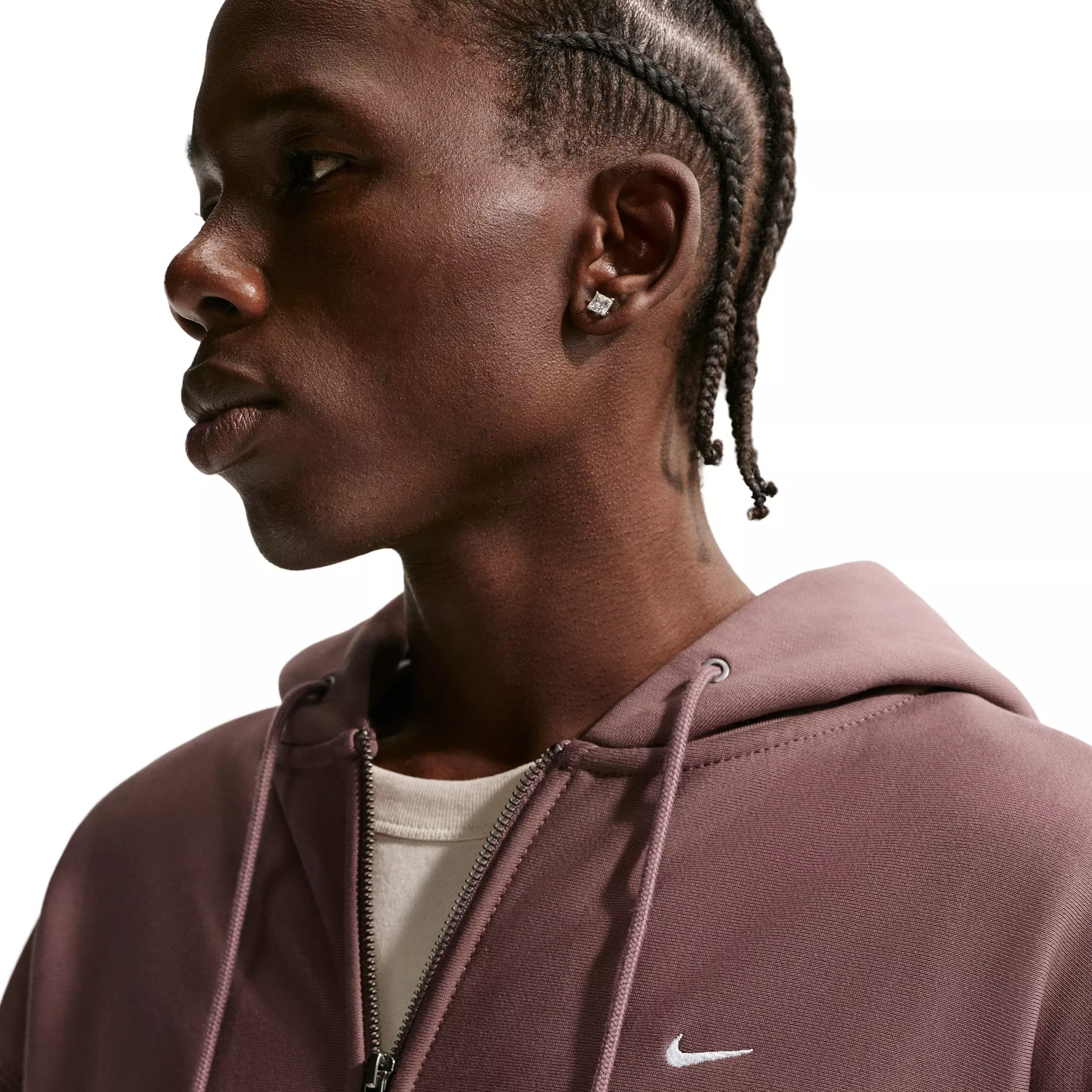 Nike Men's Solo Swoosh Bb Full-Zip Fleece Jacket - TATTOO PURPLE