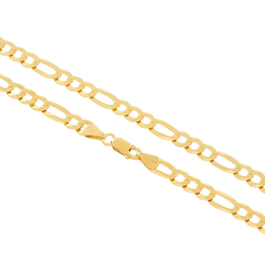 King Ice 8mm Figaro Chain - Gold - GOLD