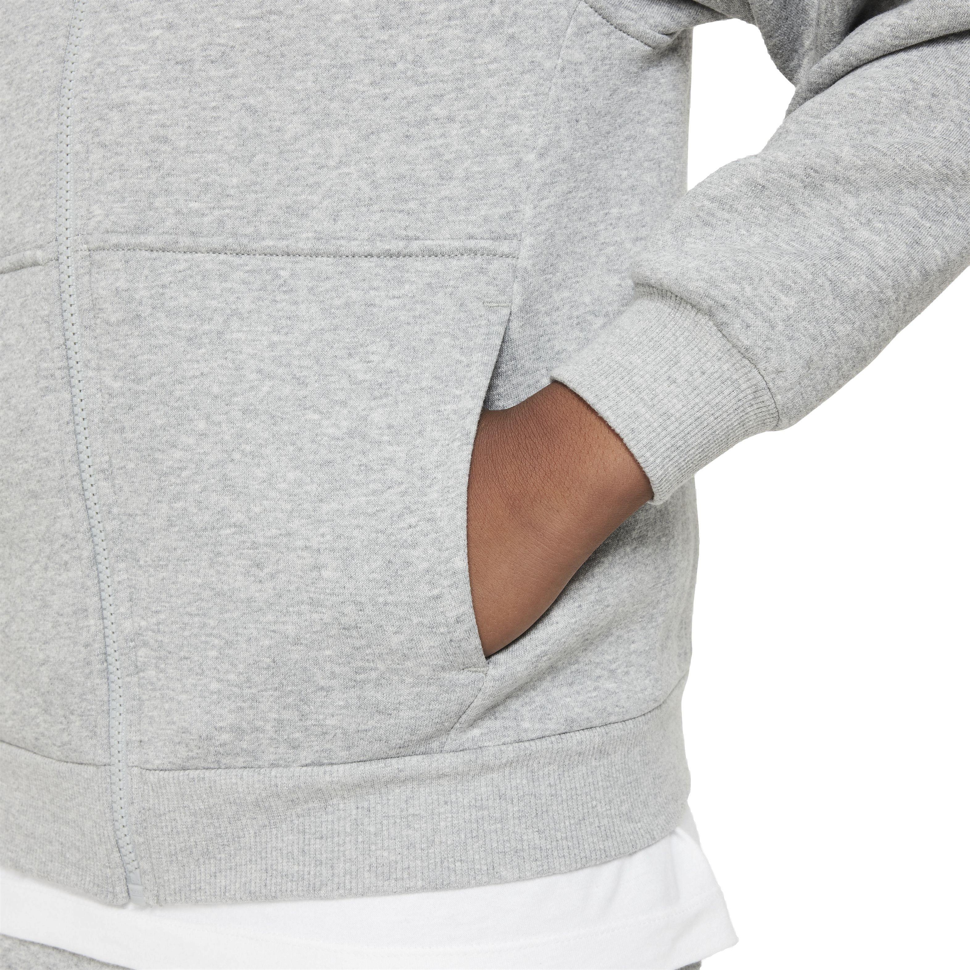 Nike Sportswear Club LBR Fleece Full-Zip LS Big Kids' Grey Jacket