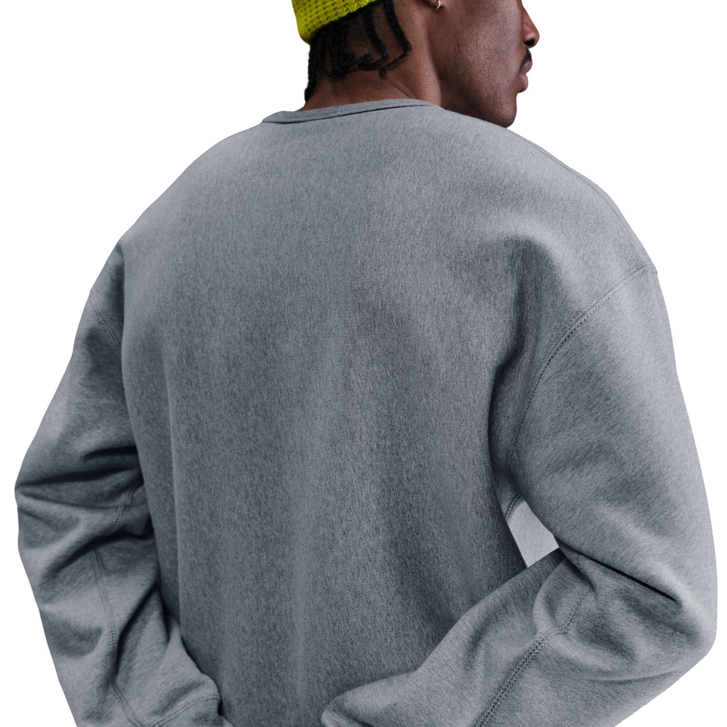 Nike Men's Solo Swoosh BB Fleece Crew - GREY Thumbnail View 2