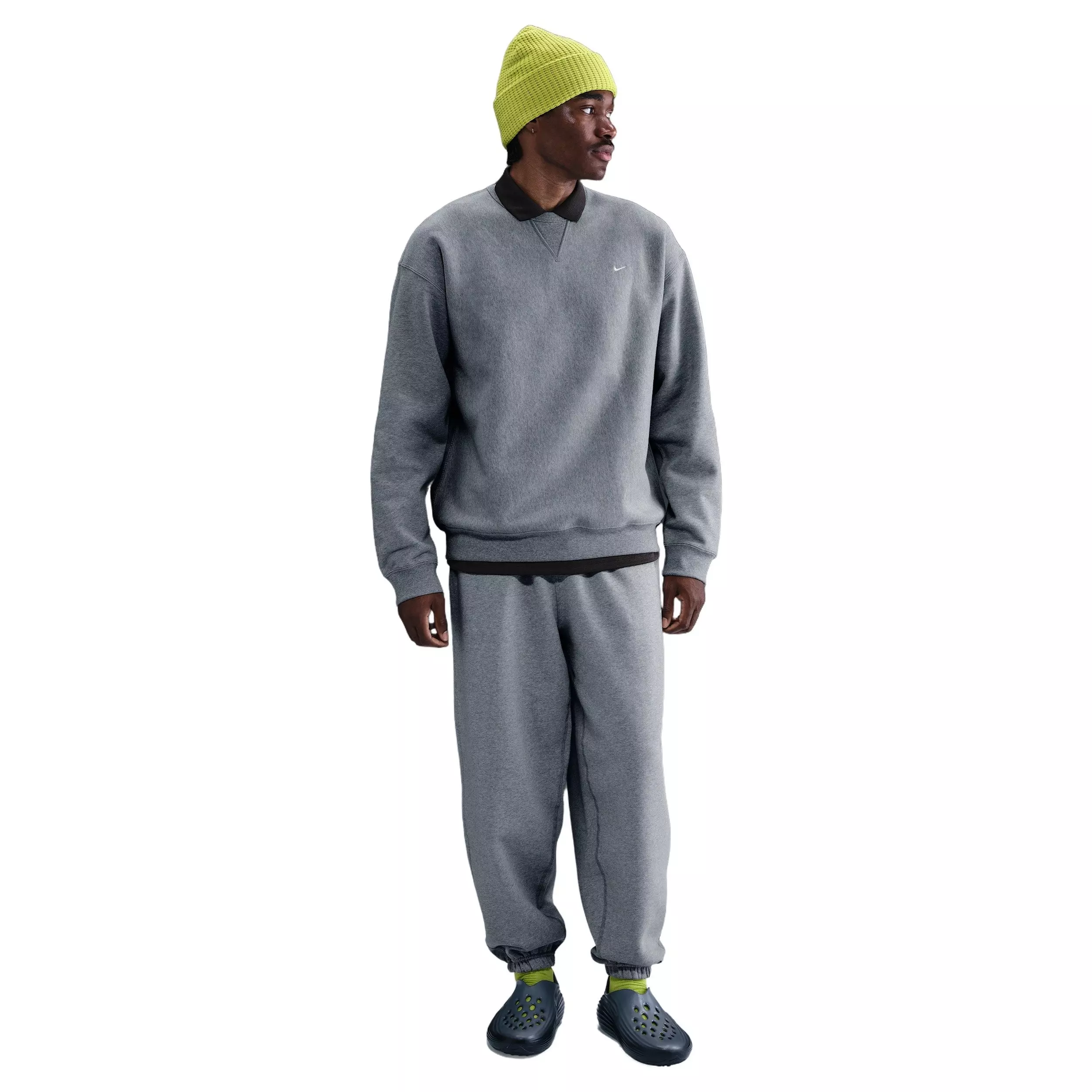 Nike Men's Solo Swoosh BB Fleece Crew - GREY