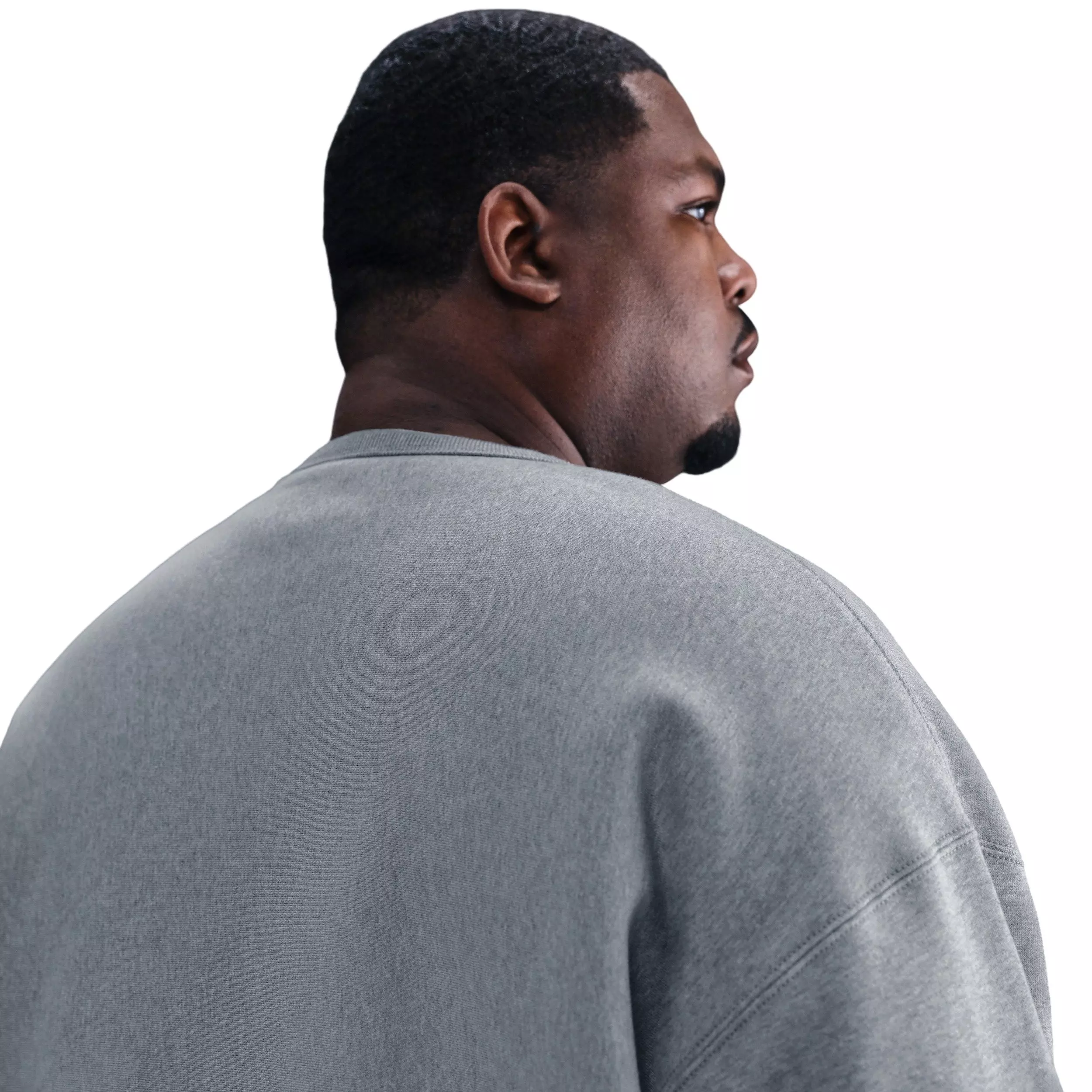 Nike Men's Solo Swoosh BB Fleece Crew - GREY