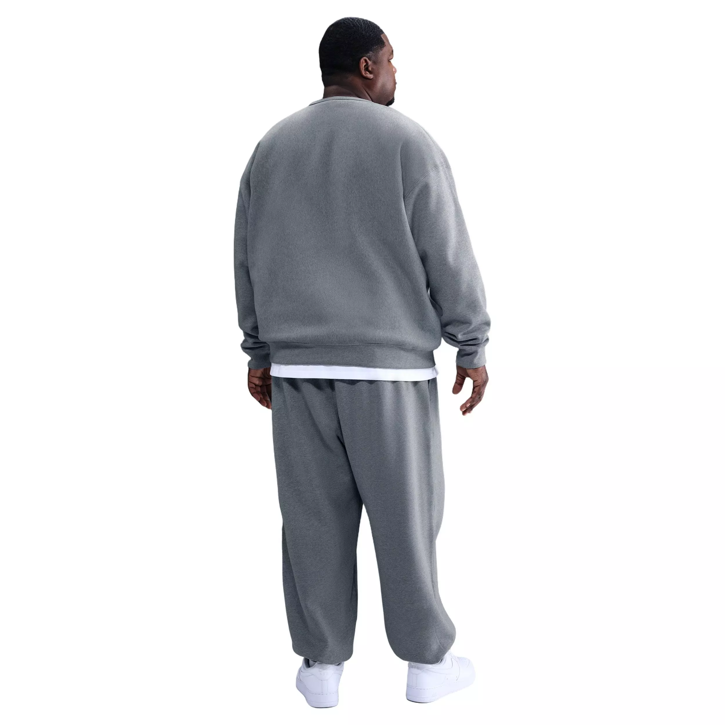 Nike Men's Solo Swoosh BB Fleece Crew - GREY