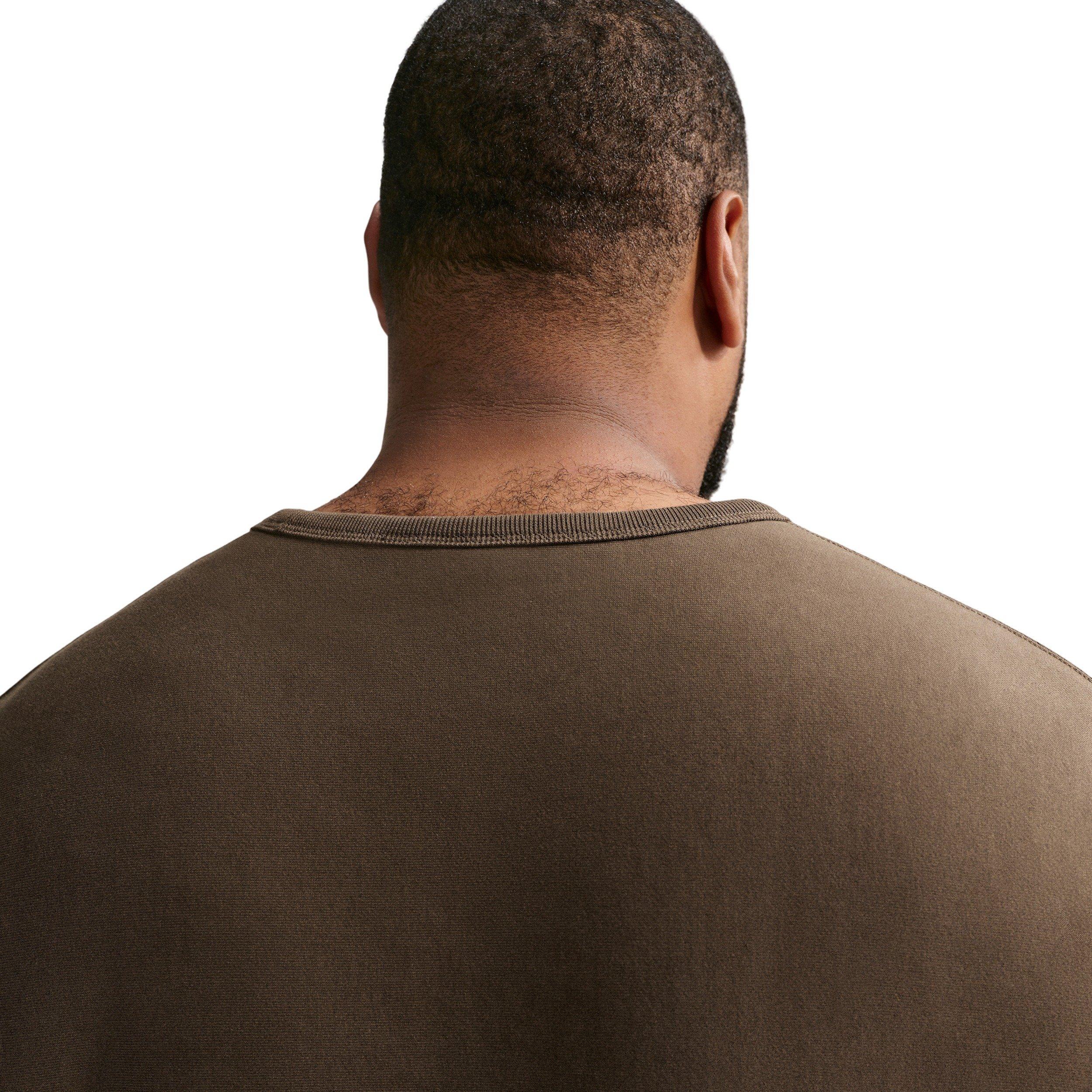 Nike Men's Solo Swoosh BB Fleece Crew - DK HAZEL Thumbnail View 7