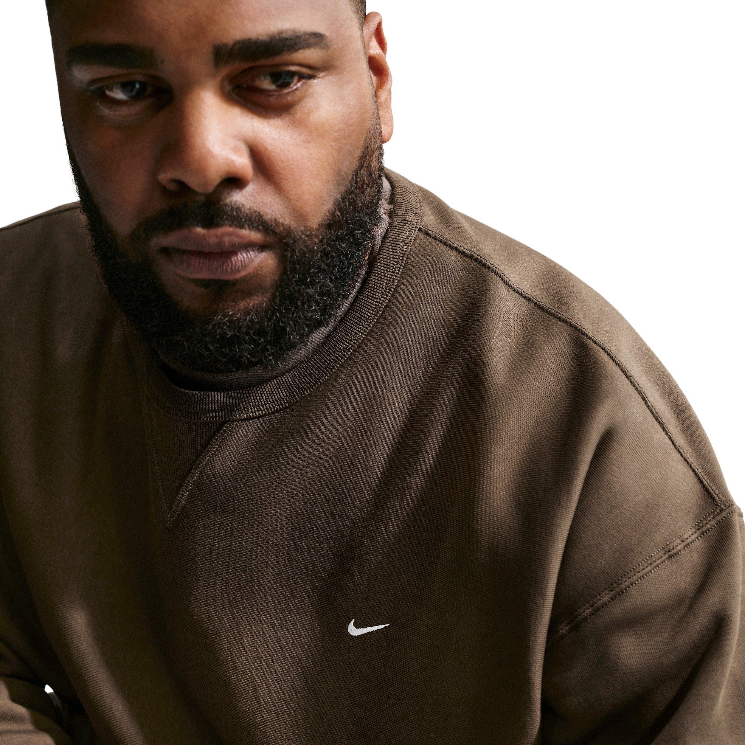 Nike Men's Solo Swoosh BB Fleece Crew - DK HAZEL Thumbnail View 8