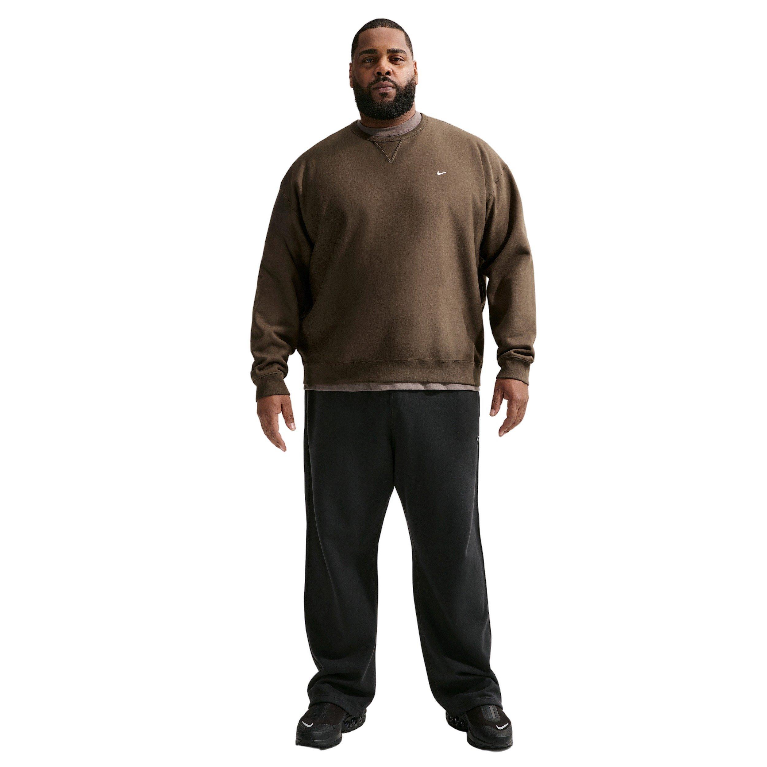 Nike Men's Solo Swoosh BB Fleece Crew - DK HAZEL Thumbnail View 9