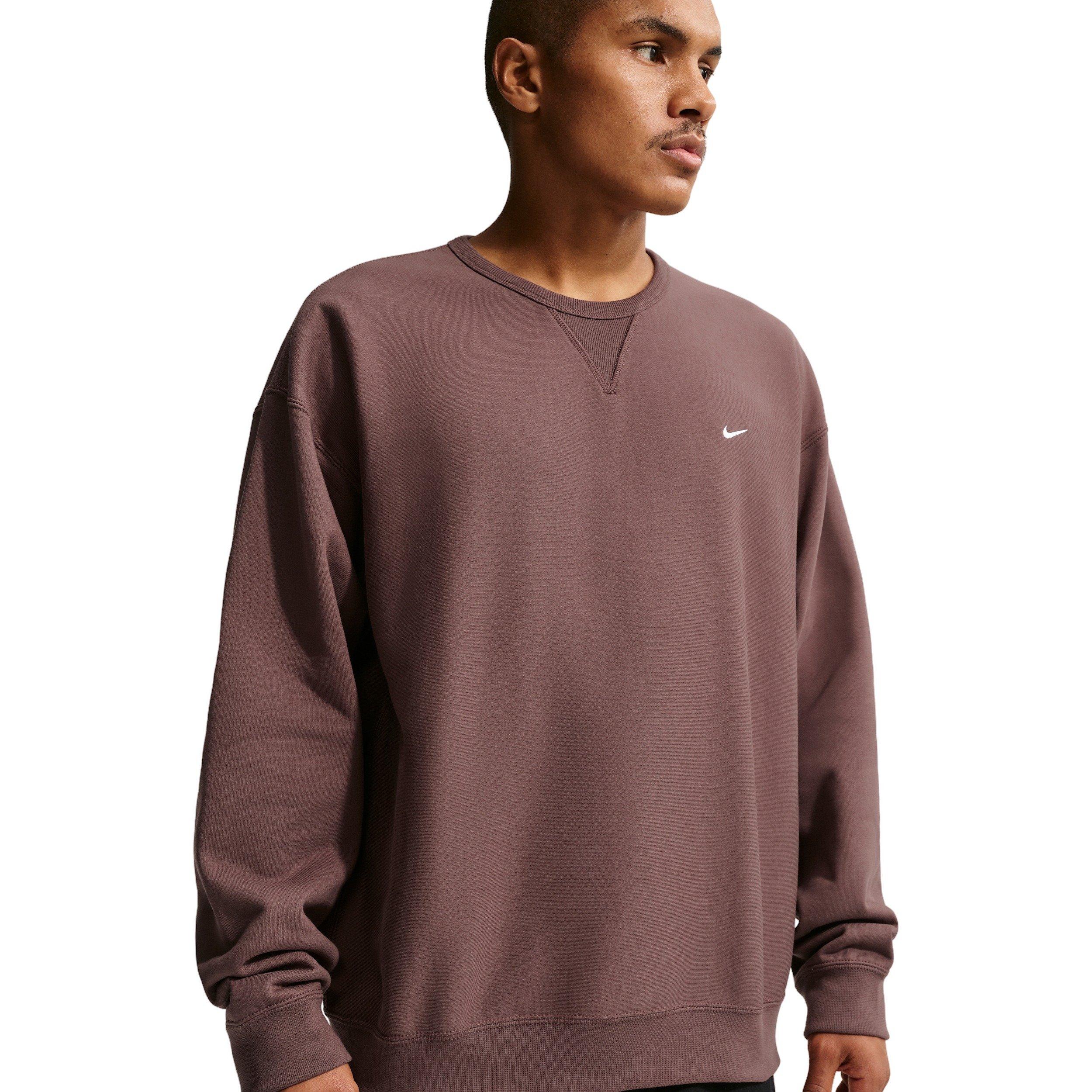 Nike Men's Solo Swoosh BB Fleece Crew - TATTOO PURPLE Thumbnail View 1