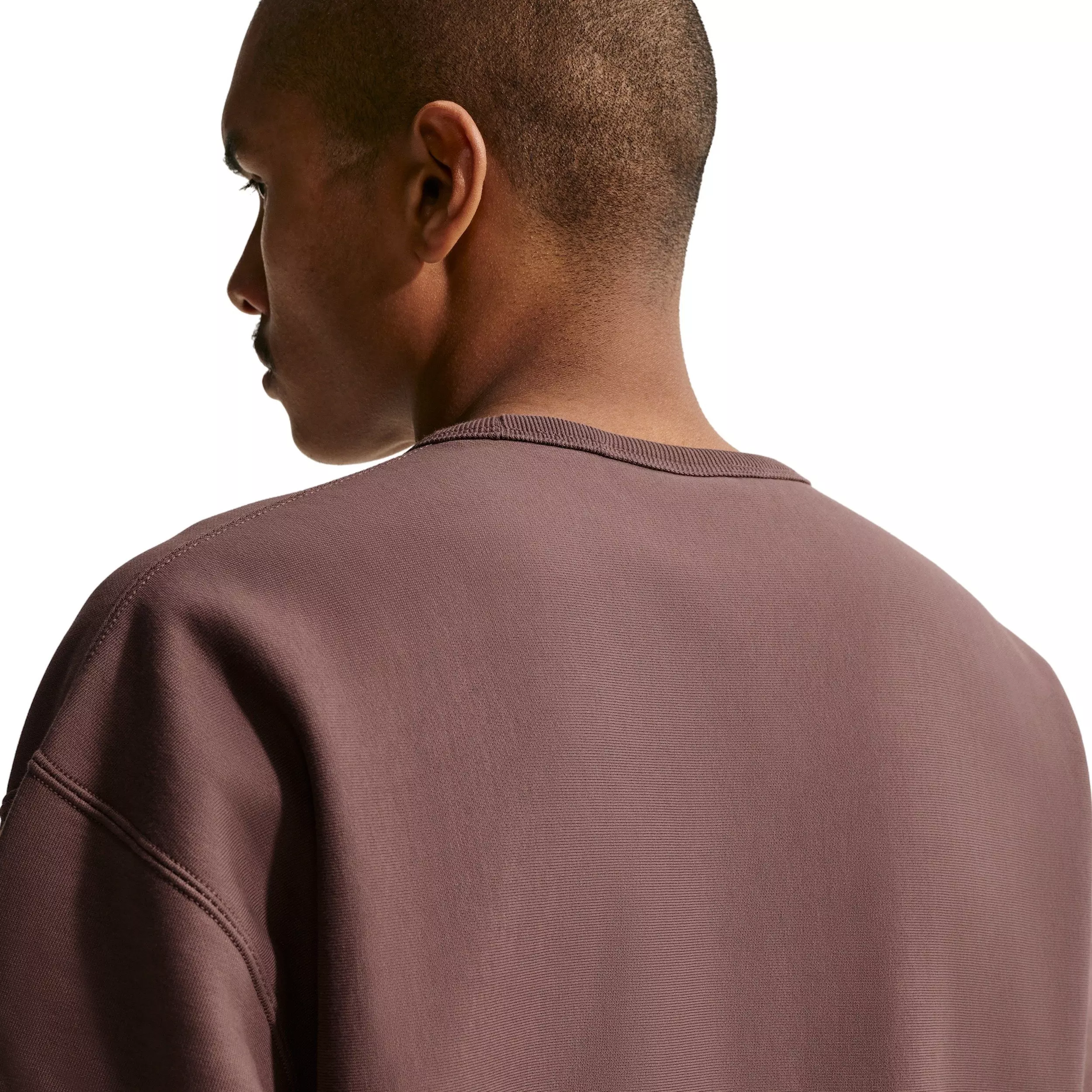 Nike Men's Solo Swoosh BB Fleece Crew - TATTOO PURPLE