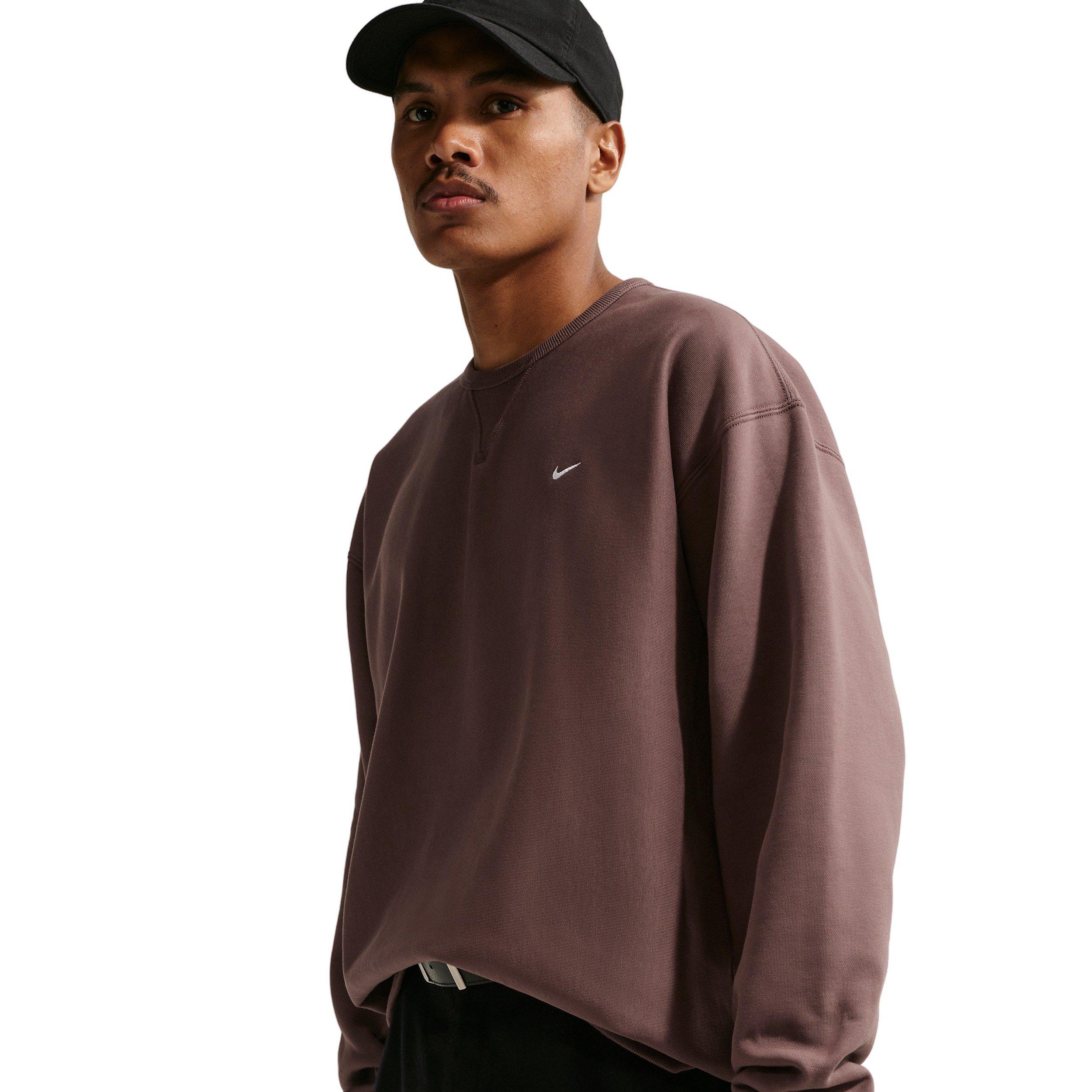 Nike Men's Solo Swoosh BB Fleece Crew - TATTOO PURPLE Thumbnail View 3