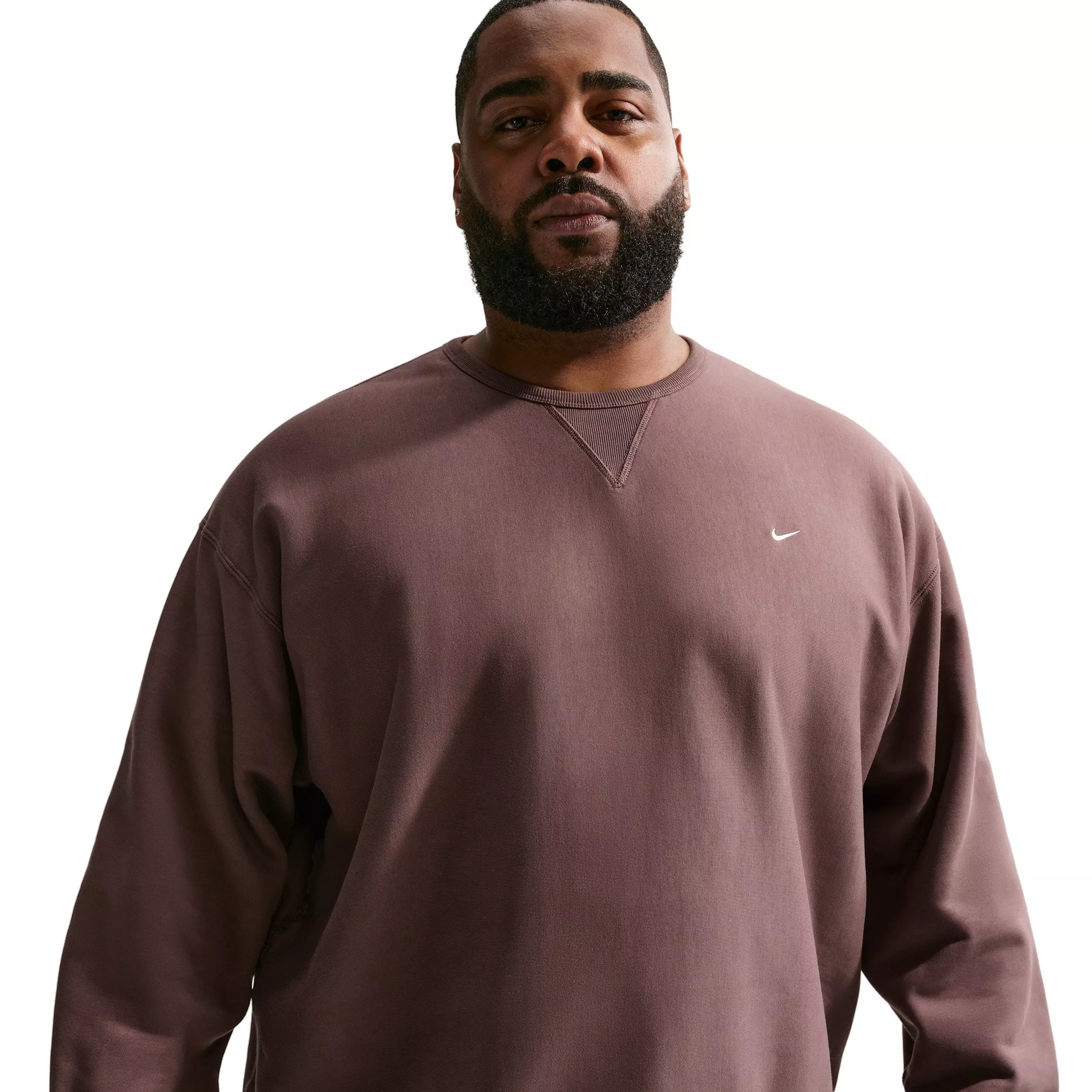 Nike Men's Solo Swoosh BB Fleece Crew - TATTOO PURPLE