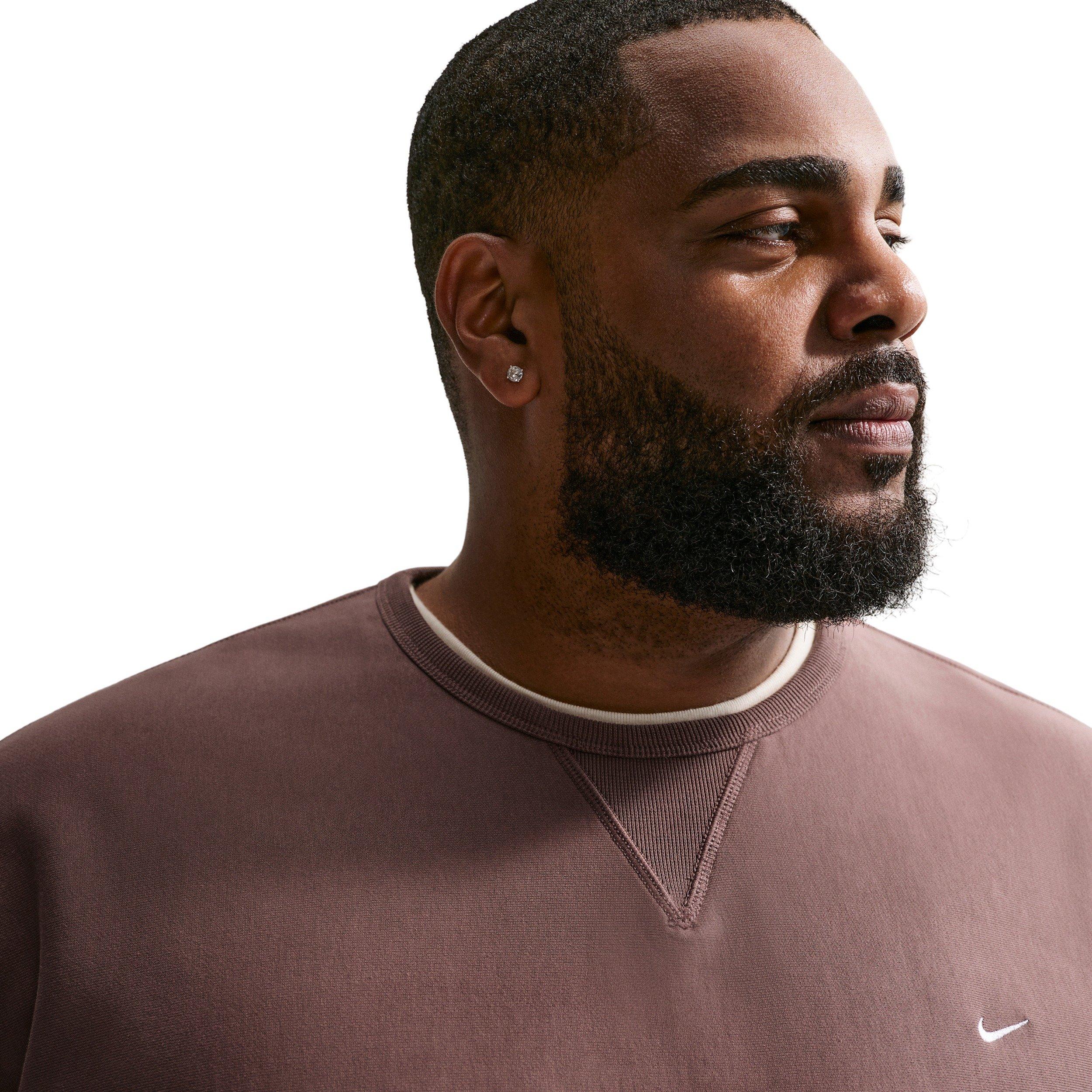 Nike Men's Solo Swoosh BB Fleece Crew - TATTOO PURPLE Thumbnail View 8