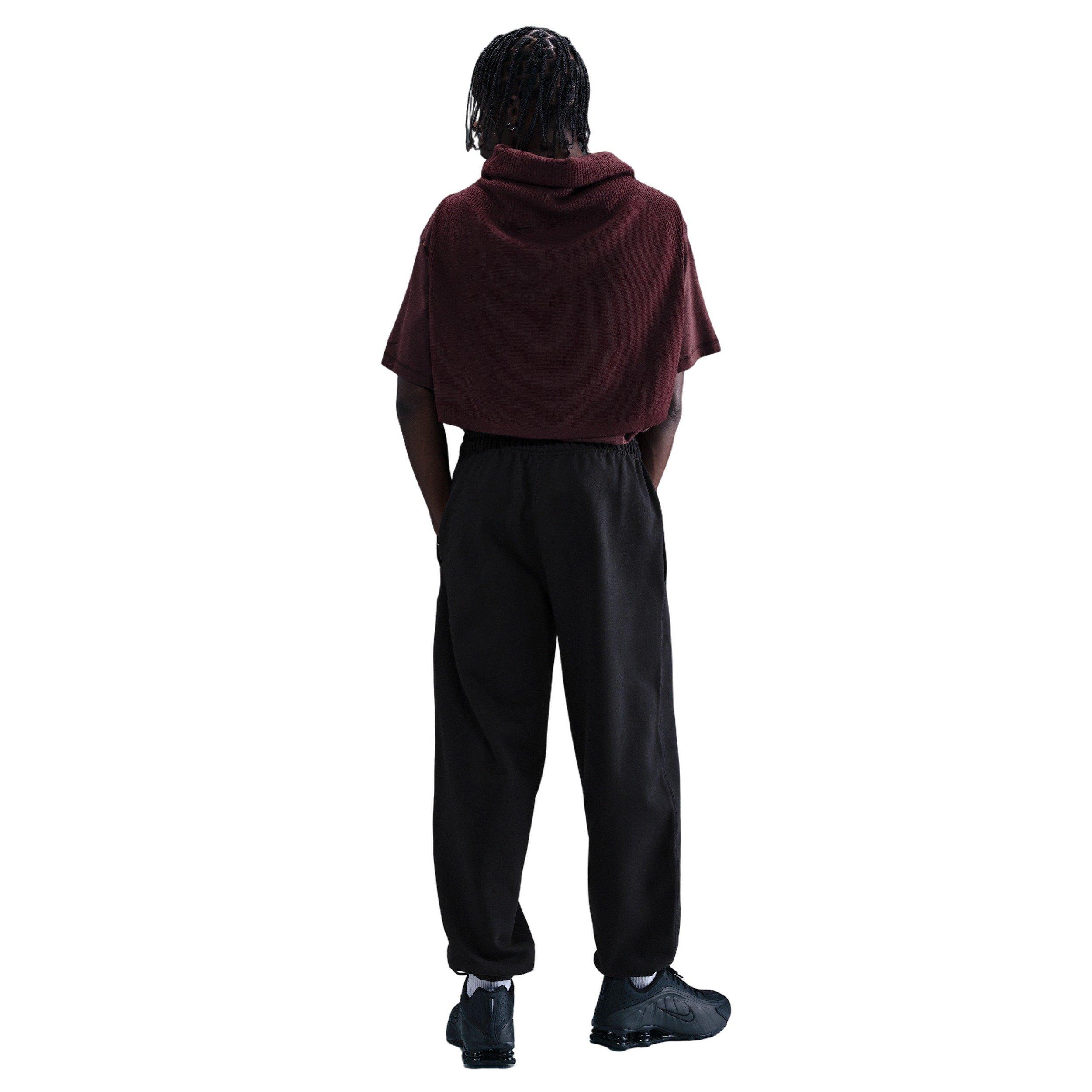 Nike Men's Solo Swoosh BB Cuffed Fleece Pants - BLACK Thumbnail View 5