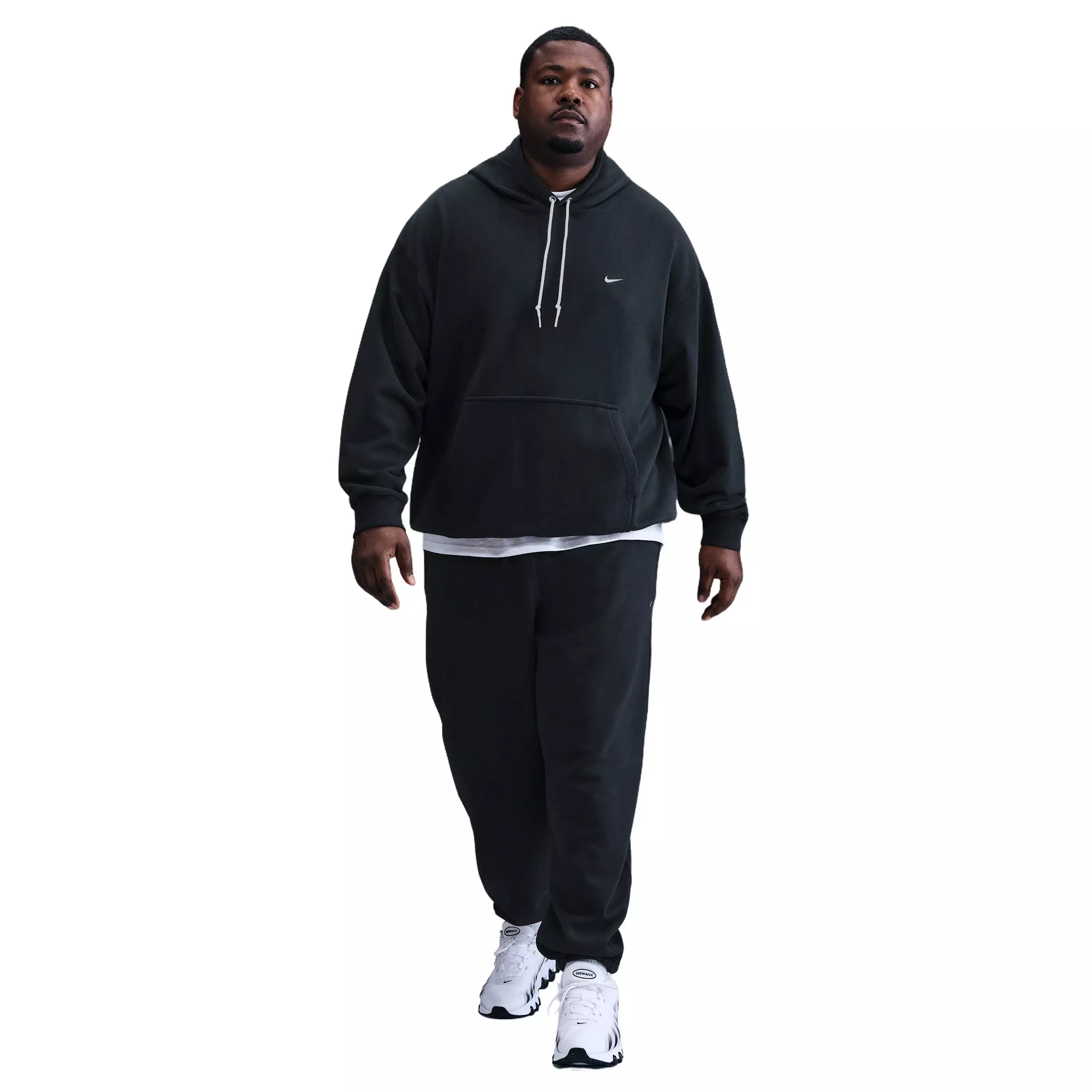 Nike Men's Solo Swoosh BB Cuffed Fleece Pants - BLACK