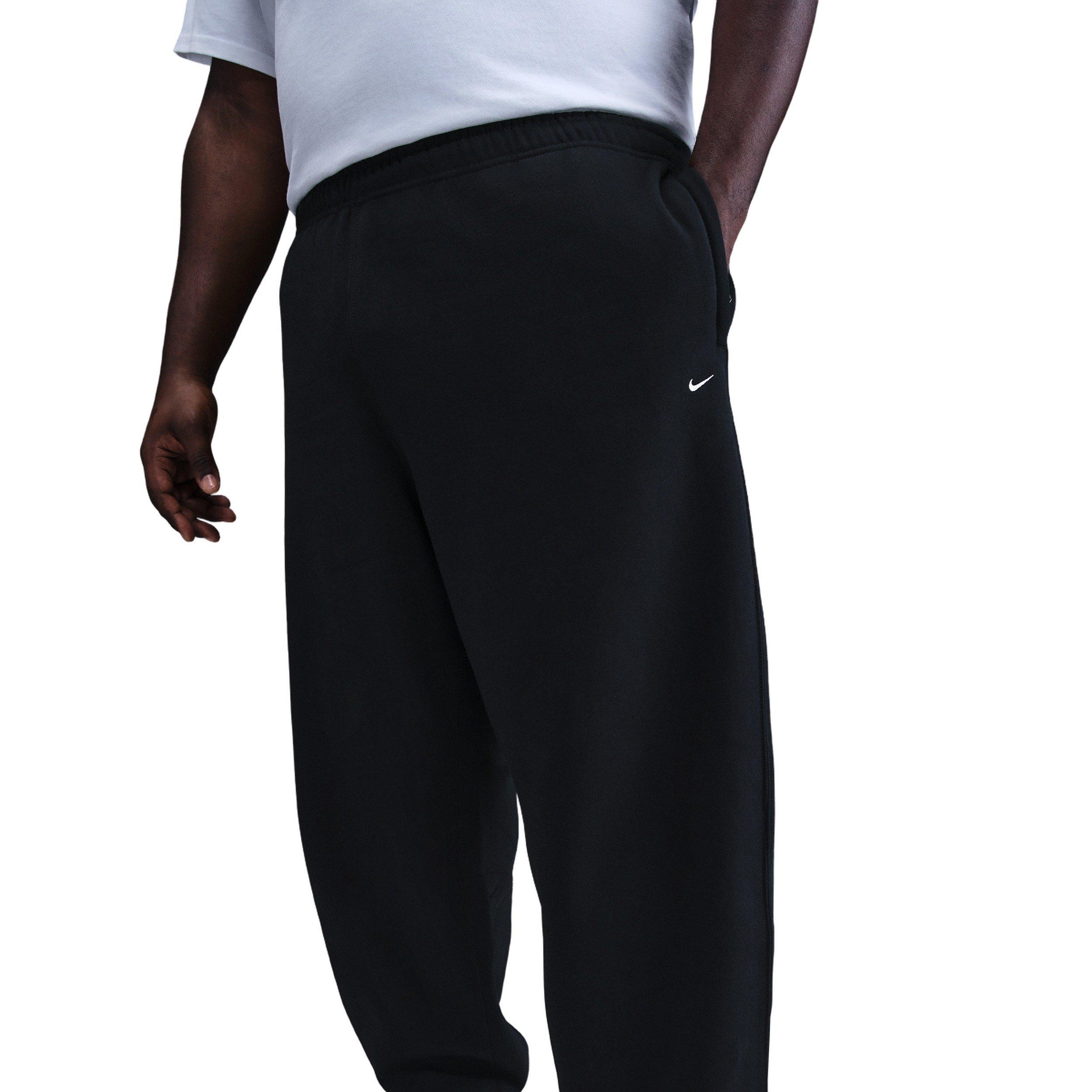 Nike Men's Solo Swoosh BB Cuffed Fleece Pants - BLACK Thumbnail View 7